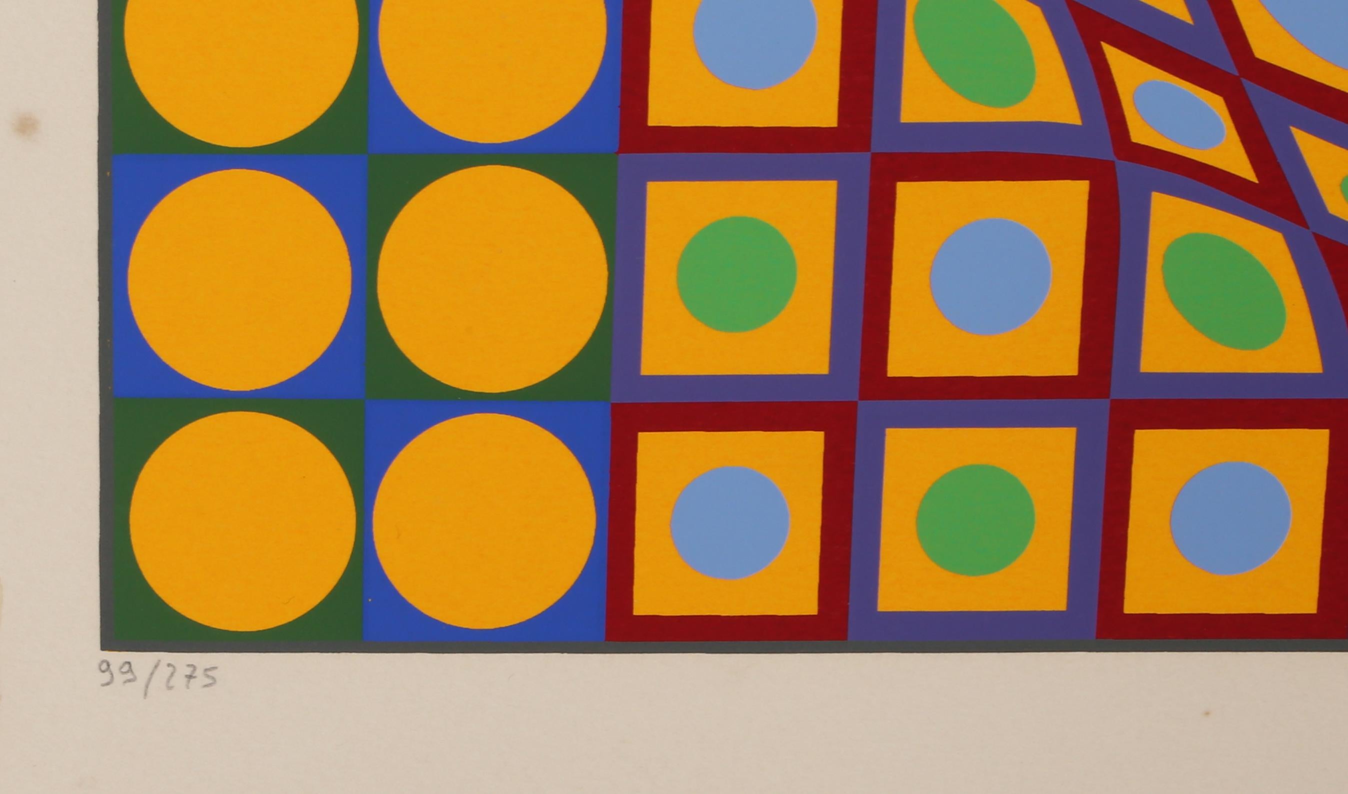 Quadrature, OP Art Screenprint by Vasarely - Op Art Print by Victor Vasarely