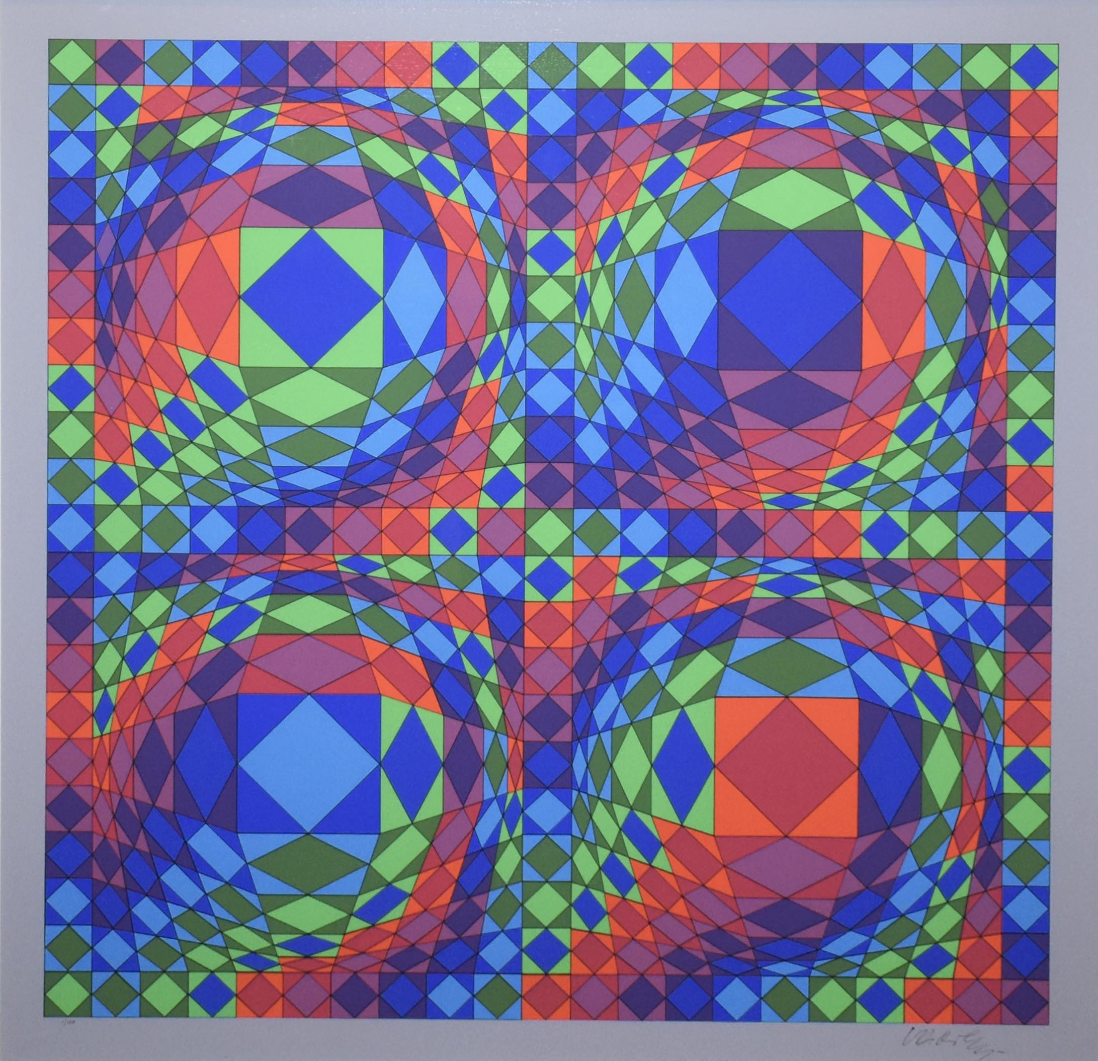 Quadreture B - Print by Victor Vasarely