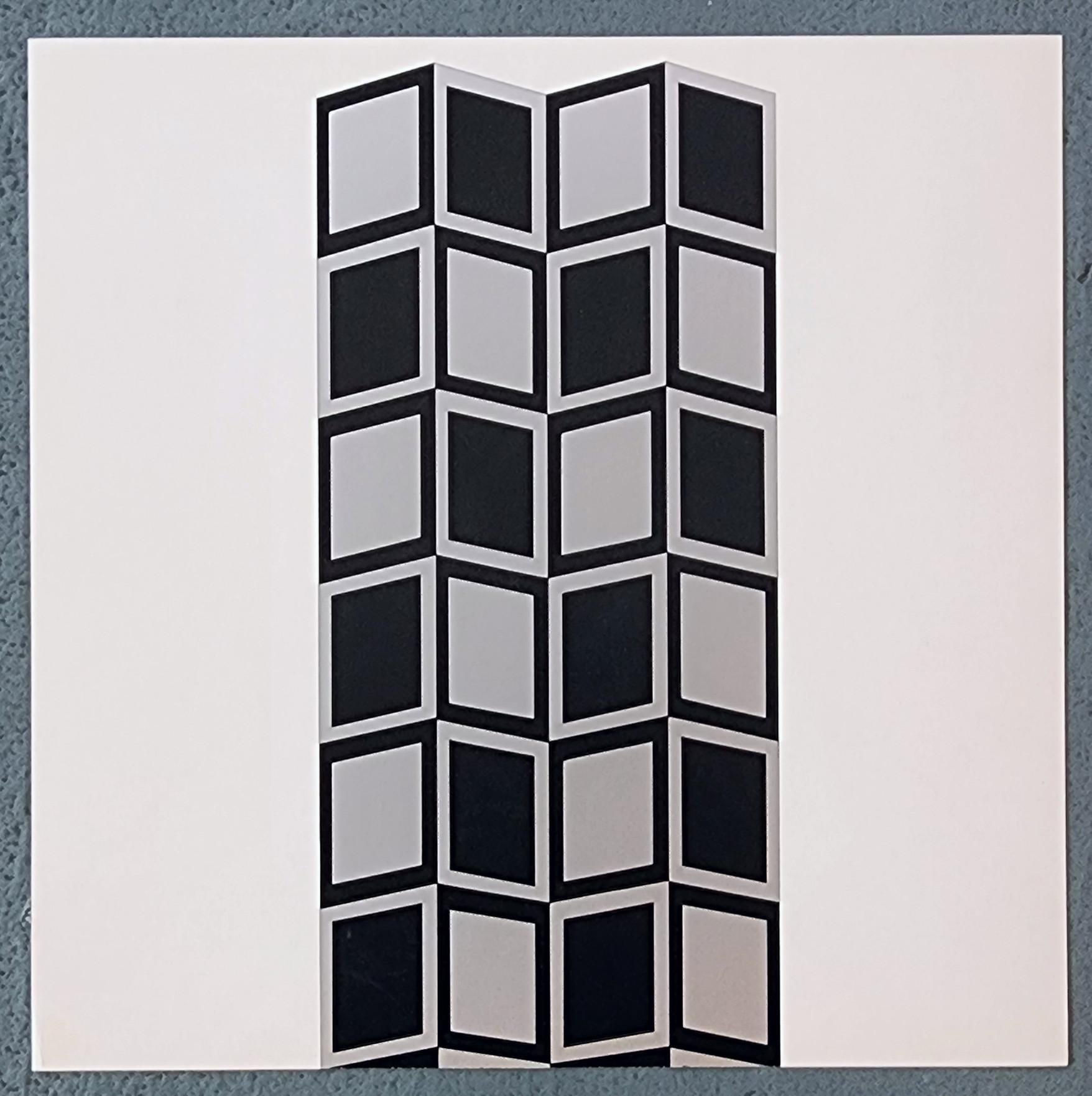Saeule HK (Detail), 1967 (~36% OFF LIMITED TIME ONLY) - Op Art Print by Victor Vasarely
