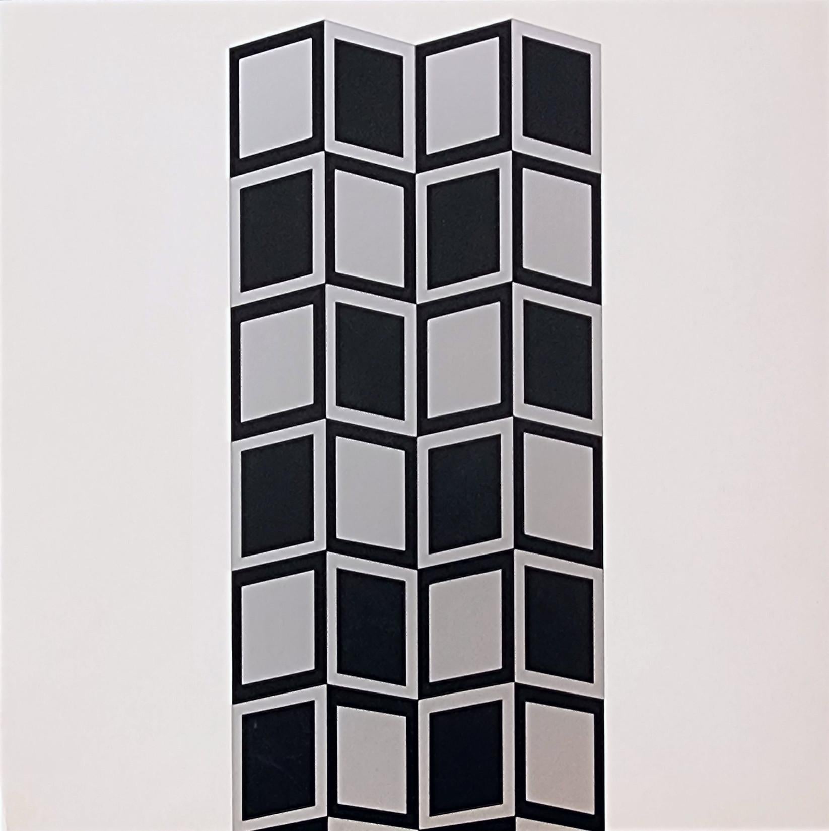 Saeule HK (Detail), 1967 (~36% OFF LIMITED TIME ONLY) – Print von Victor Vasarely