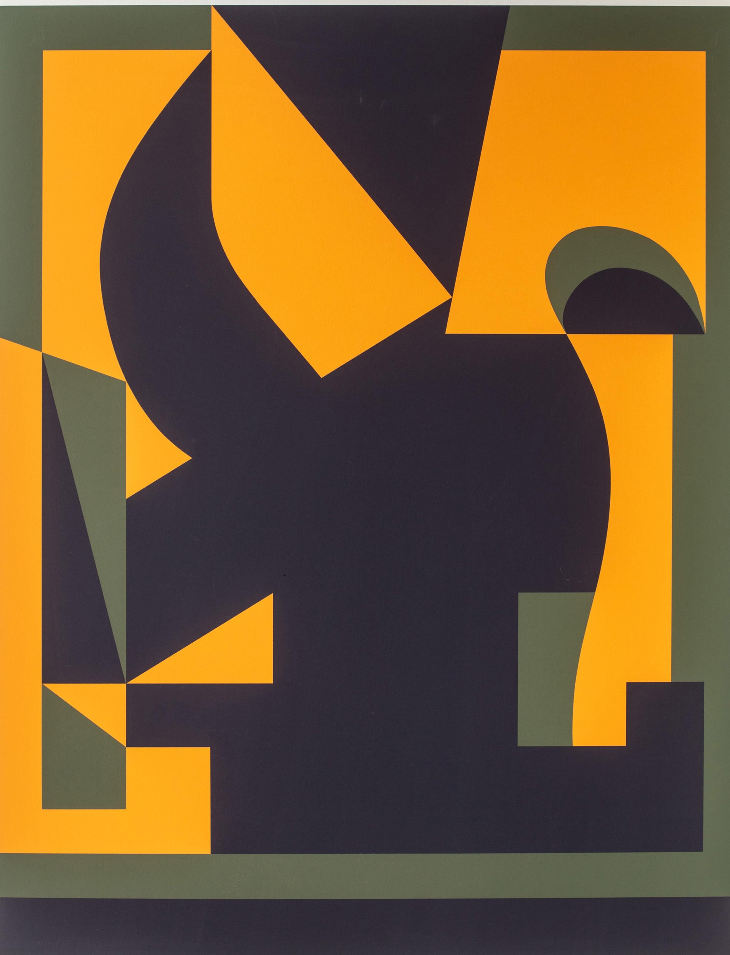 Santorini A, lithographie abstraite de Victor Vasarely en vente 1