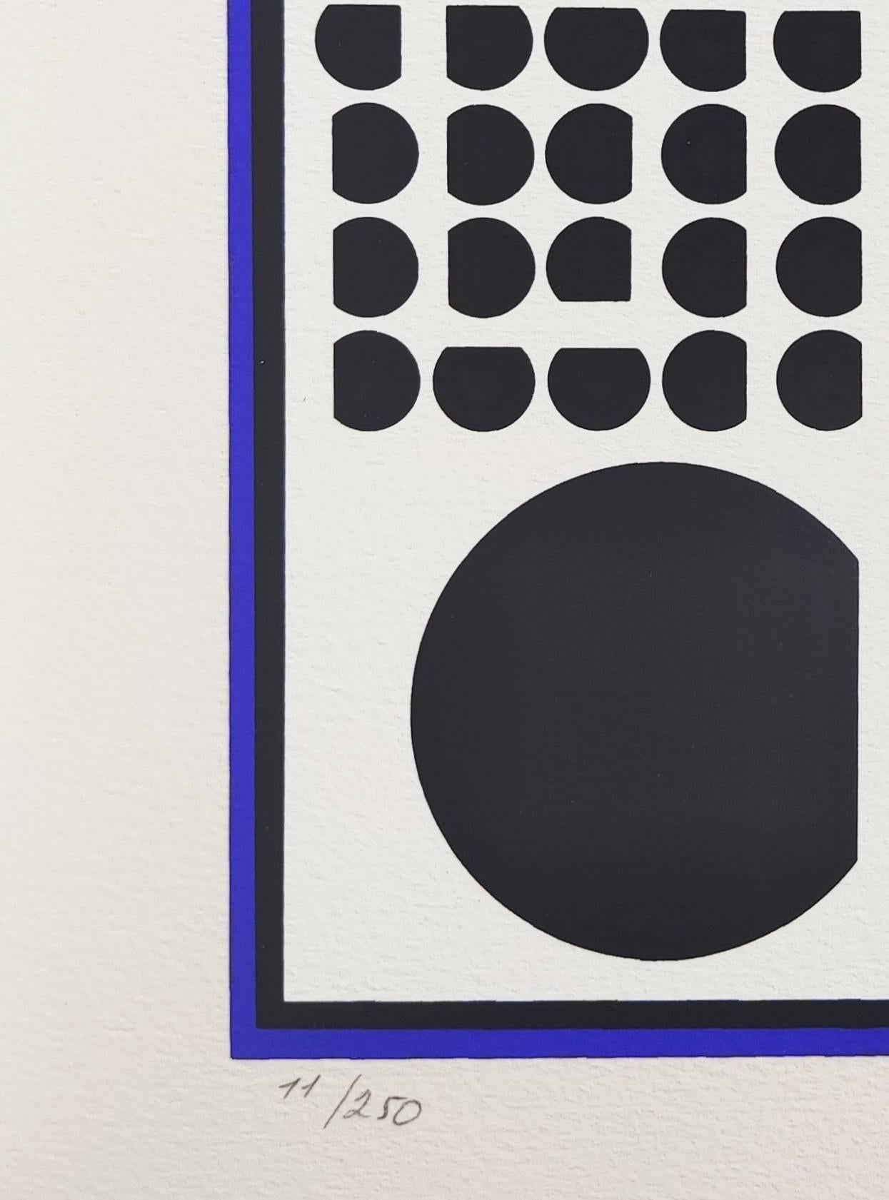 Sicomar - Gray Interior Print by Victor Vasarely