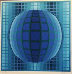Signed and Numbered Op Art Print by Victor Vasarely