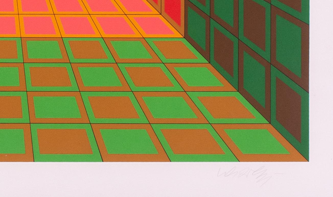 Signed and numbered Victor Vasarely lithograph 'Kaldor' '180 / 250' For Sale 2