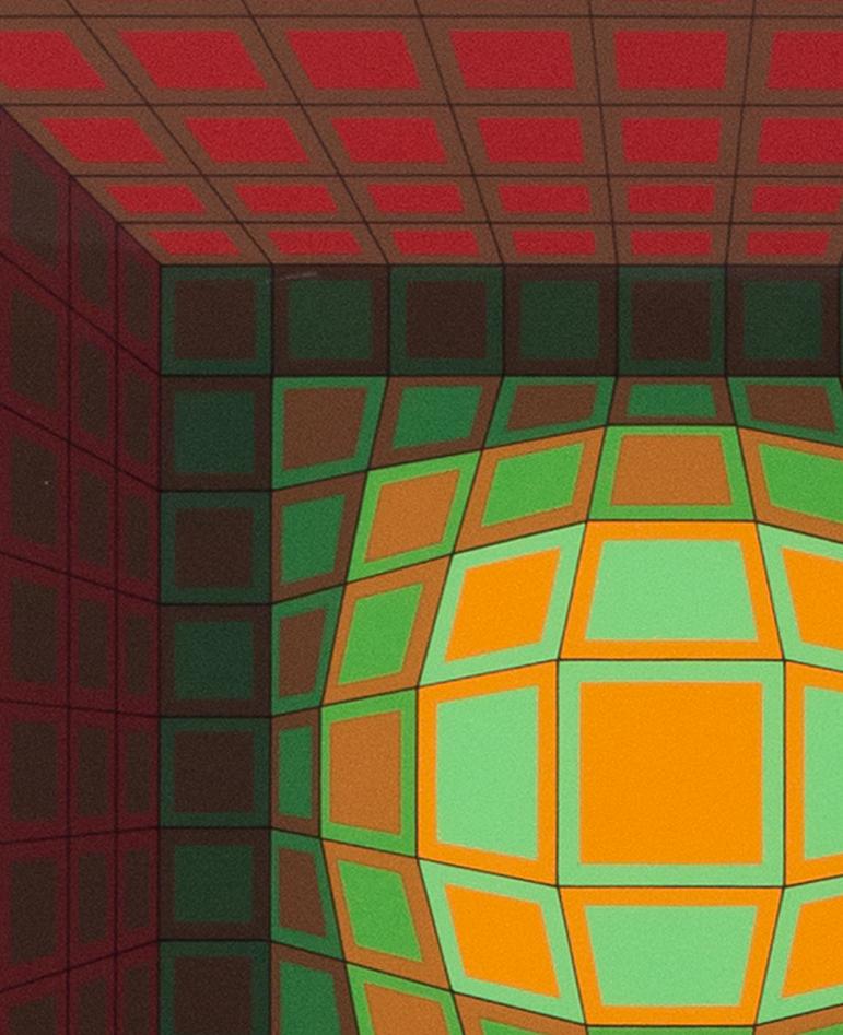 Signed and numbered Victor Vasarely lithograph 'Kaldor' '180 / 250' For Sale 3