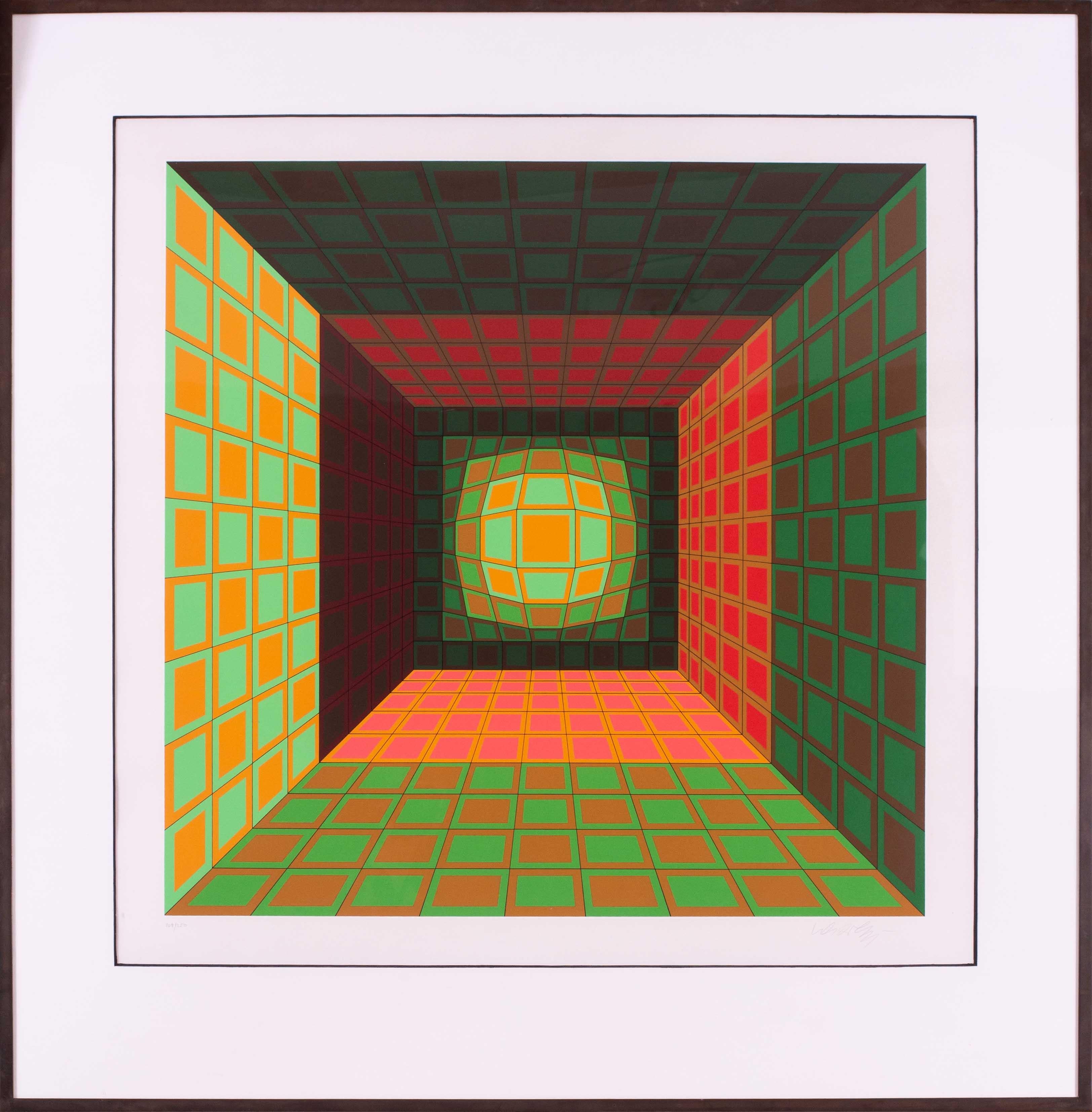 Victor Vasarely (Franco / Hungarian 1908 - 1997
Kaldor
lithograph
38.3/8 x 37.3/8 in. (97.7 x 95.2)
Numbered ‘180 / 250’ and signed (lower left and right respectively
