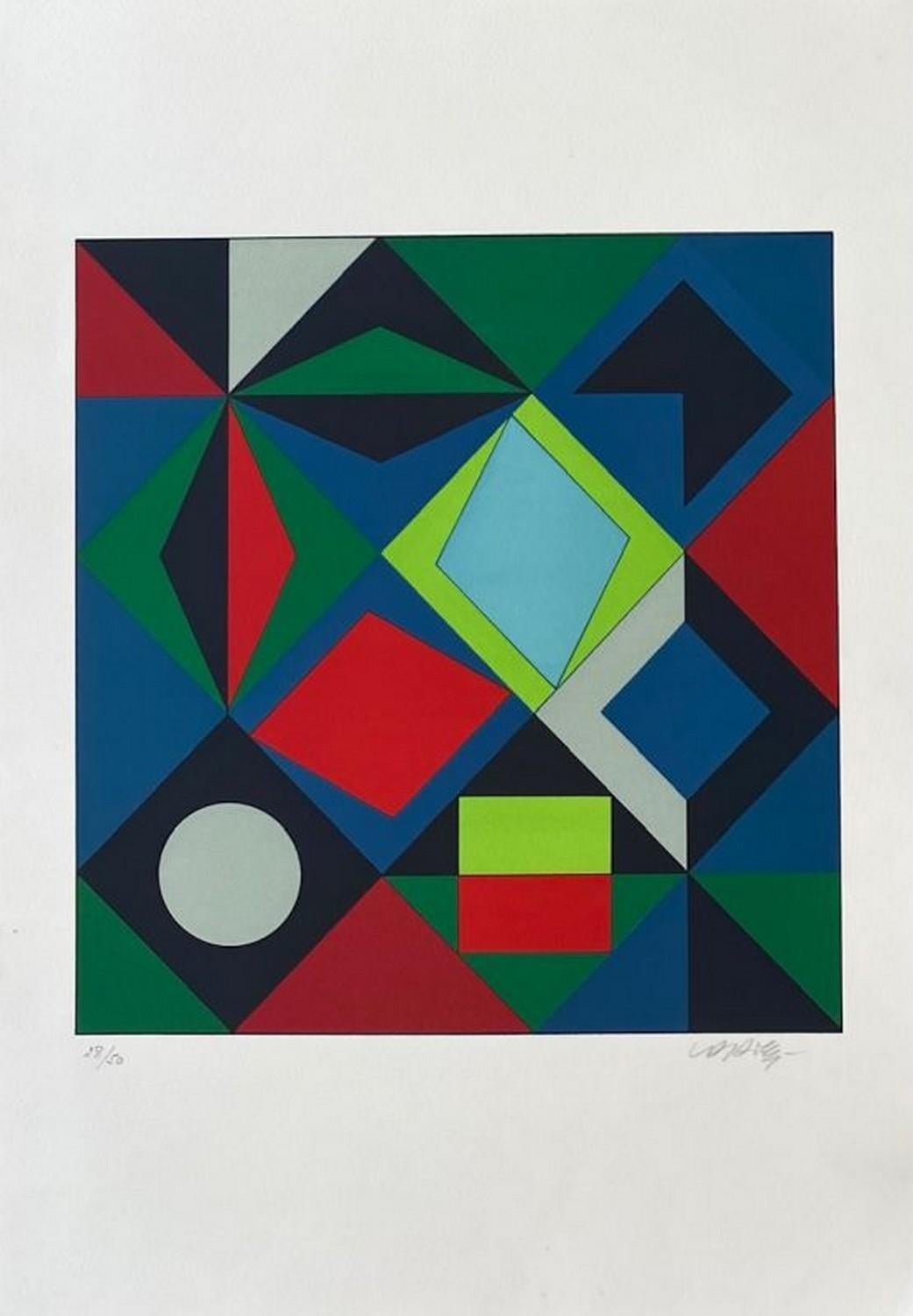 Victor Vasarely Abstract Print - Sikra MC 