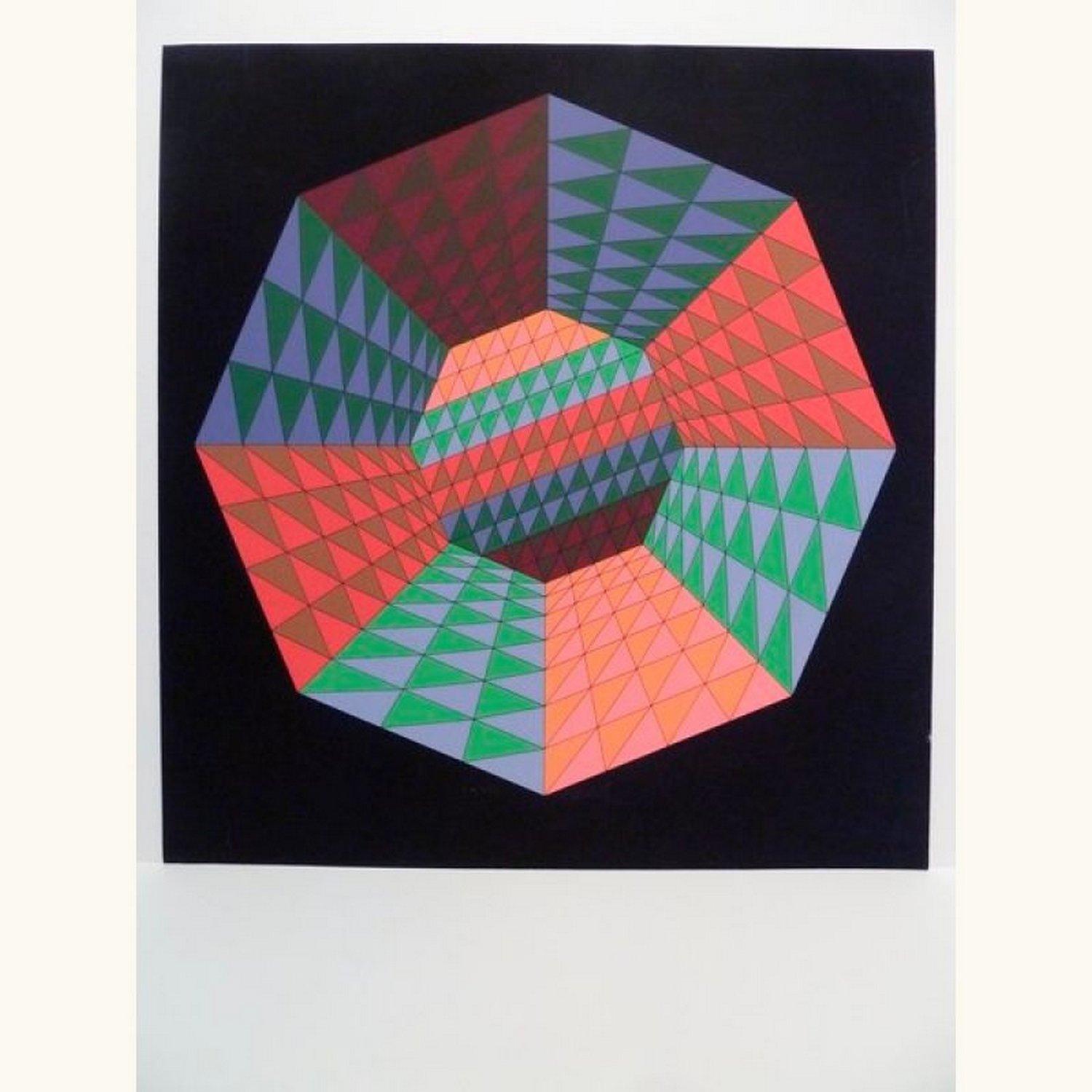 Victor Vasarely Abstract Print - Heisenberg 