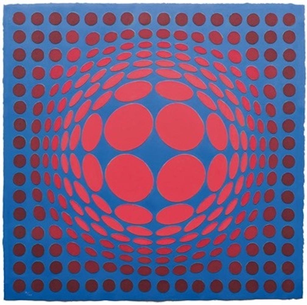 Victor Vasarely Abstract Print - Sinlag II