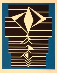 Striped Composition - 1980s - Victor Vasarely - Serigraph - Contemporary