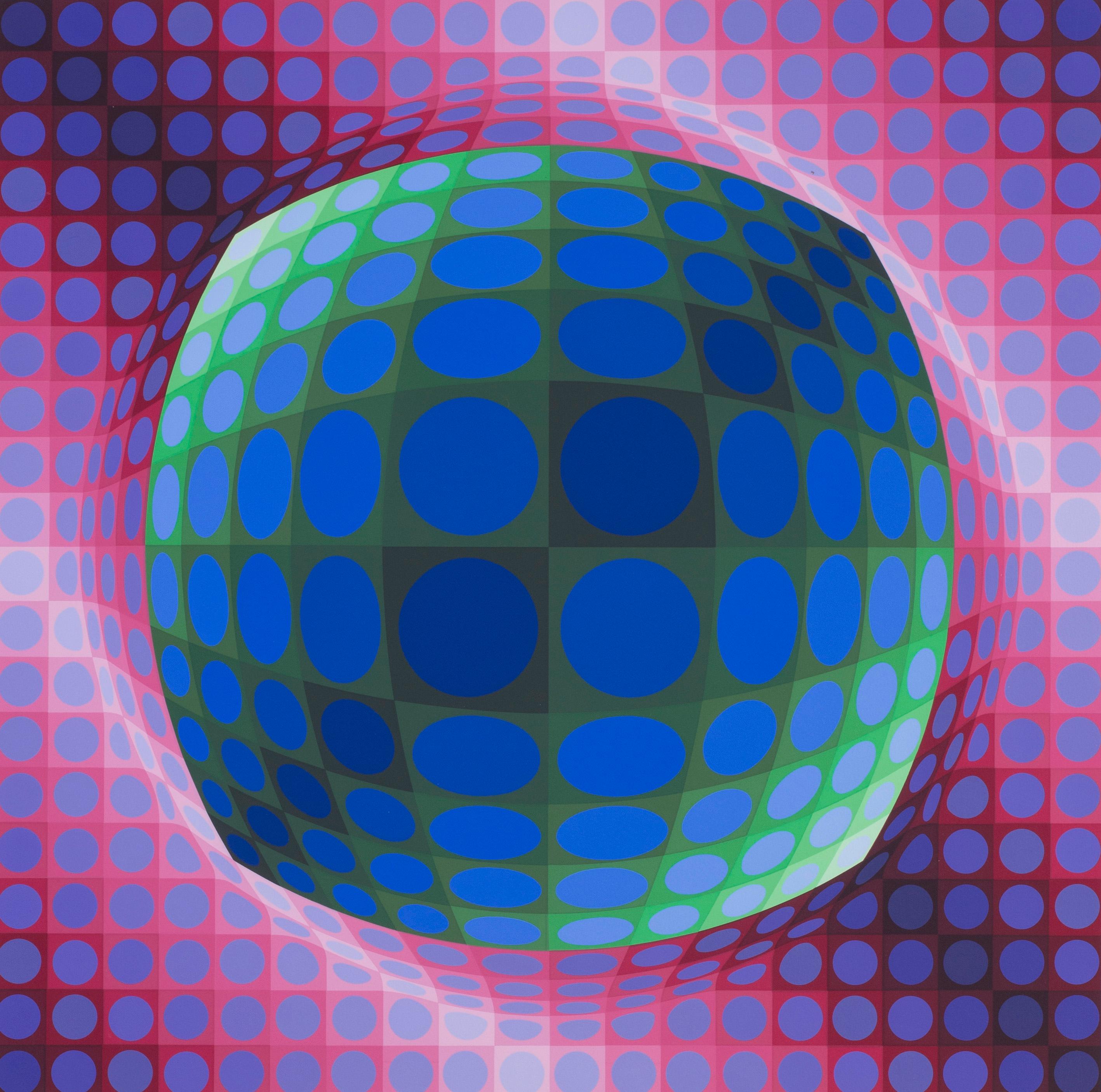 Victor Vasarely Abstract Print - Syry, 1978