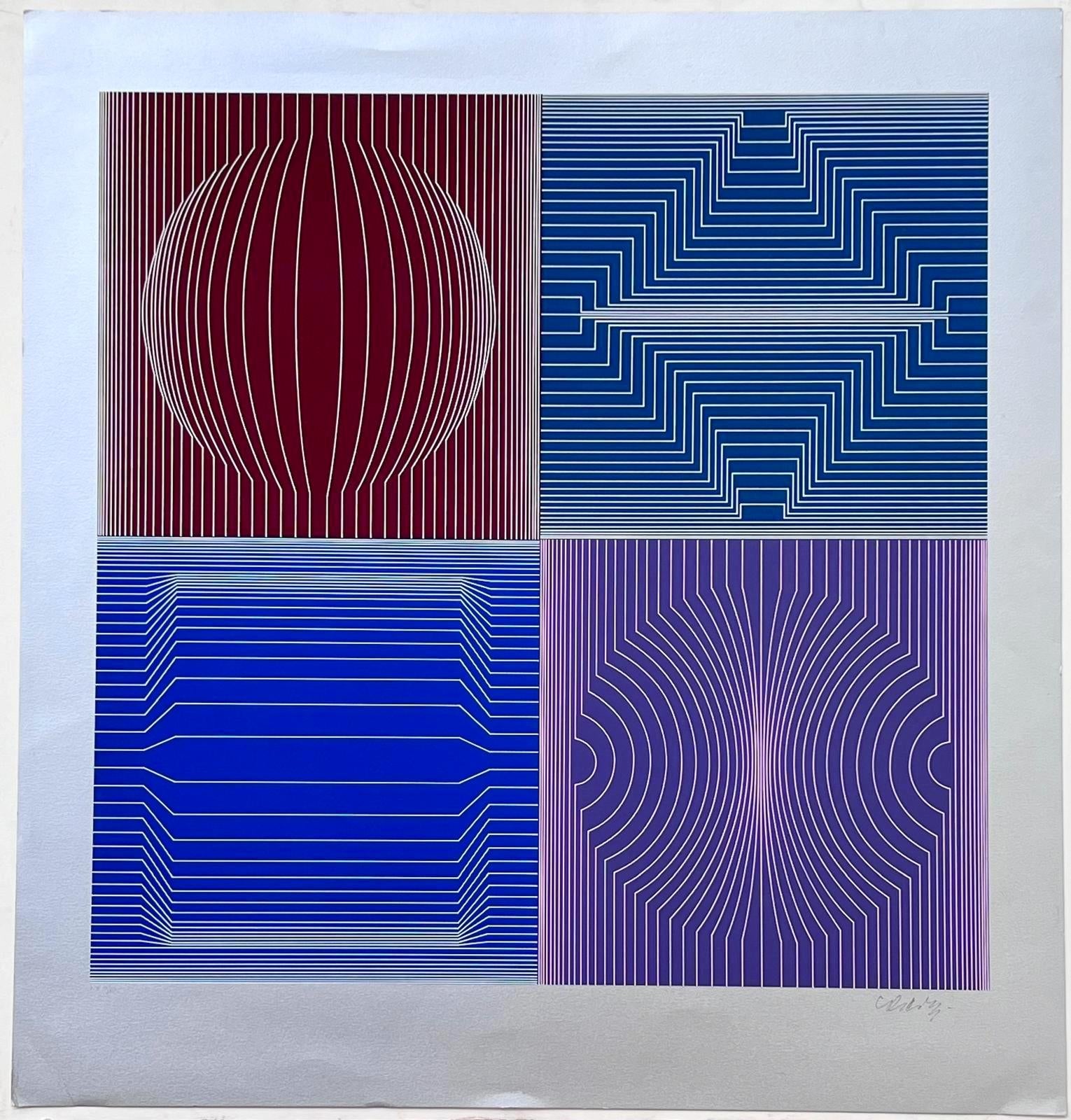 Tokyo - Abstrait Print par Victor Vasarely