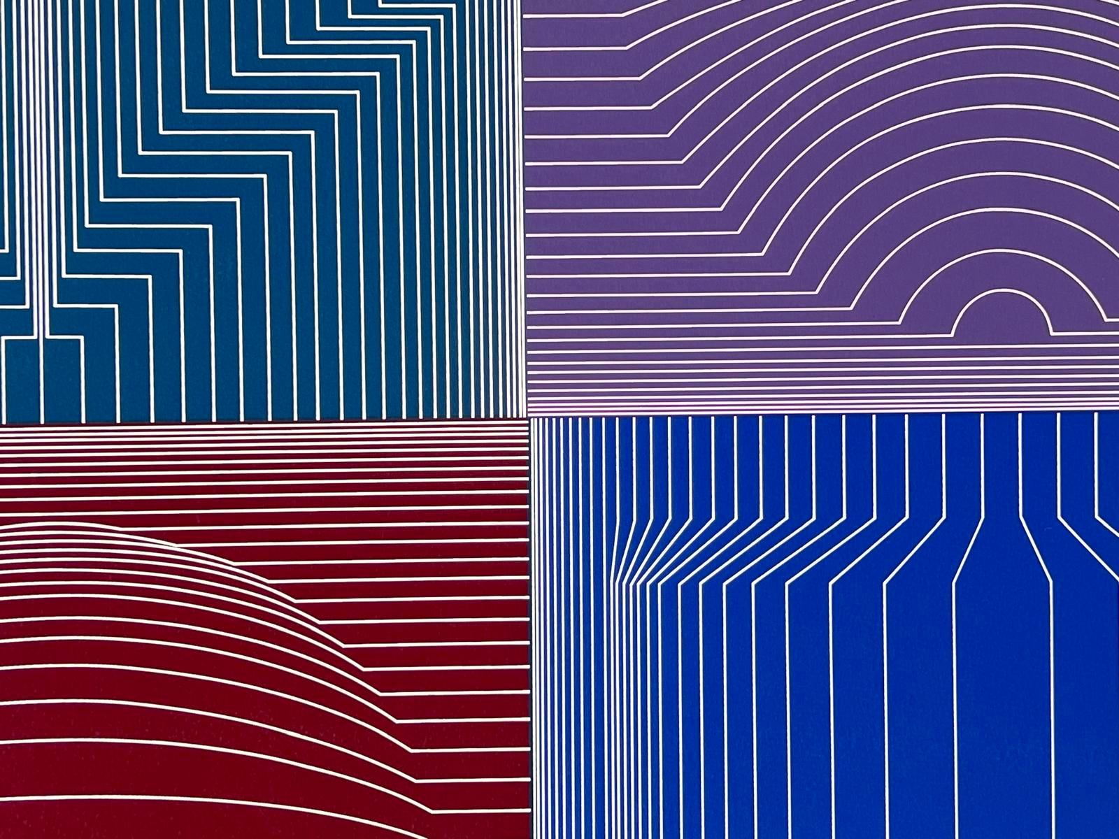 Tokyo - Violet Abstract Print par Victor Vasarely