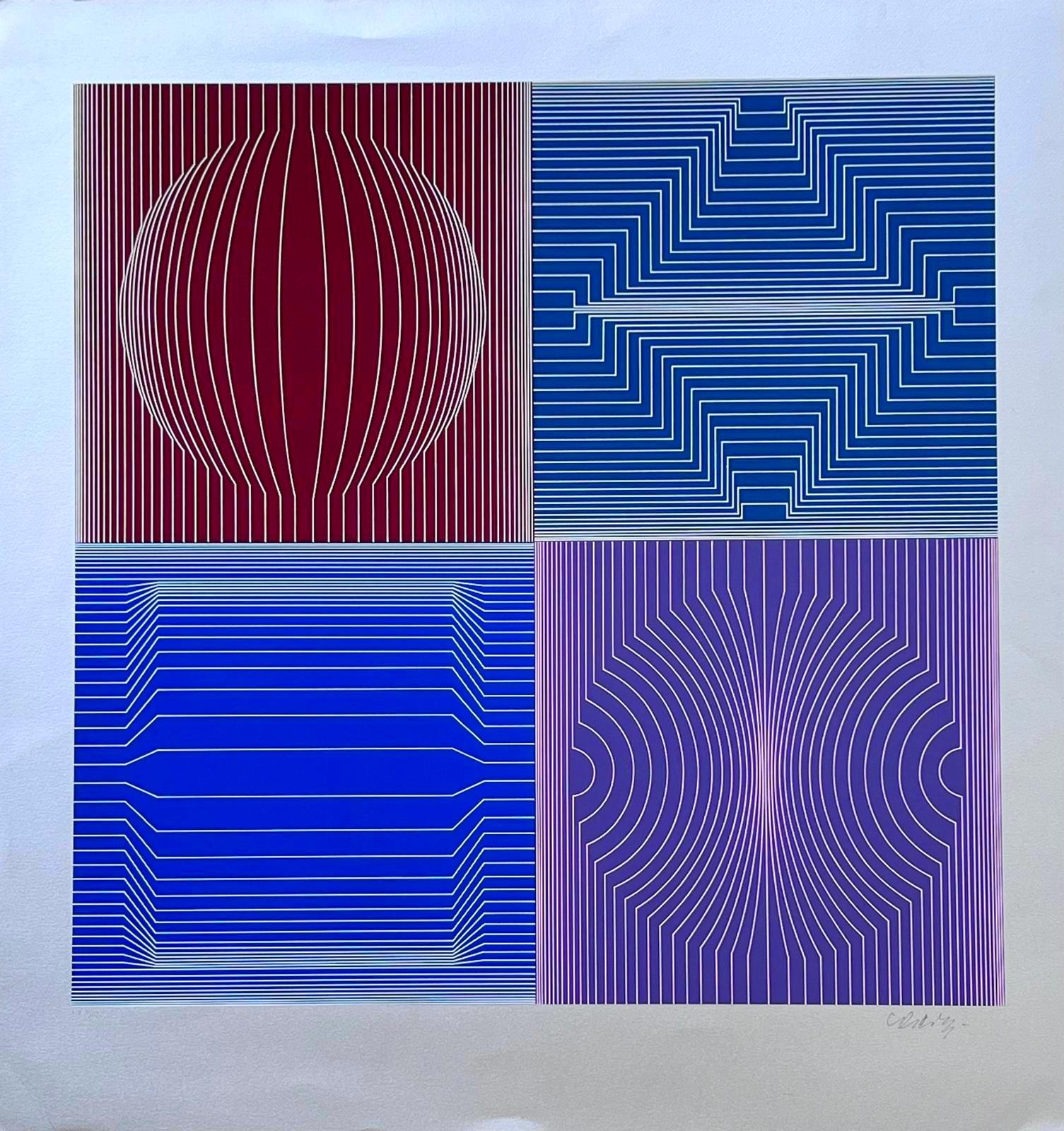 Abstract Print Victor Vasarely - Tokyo