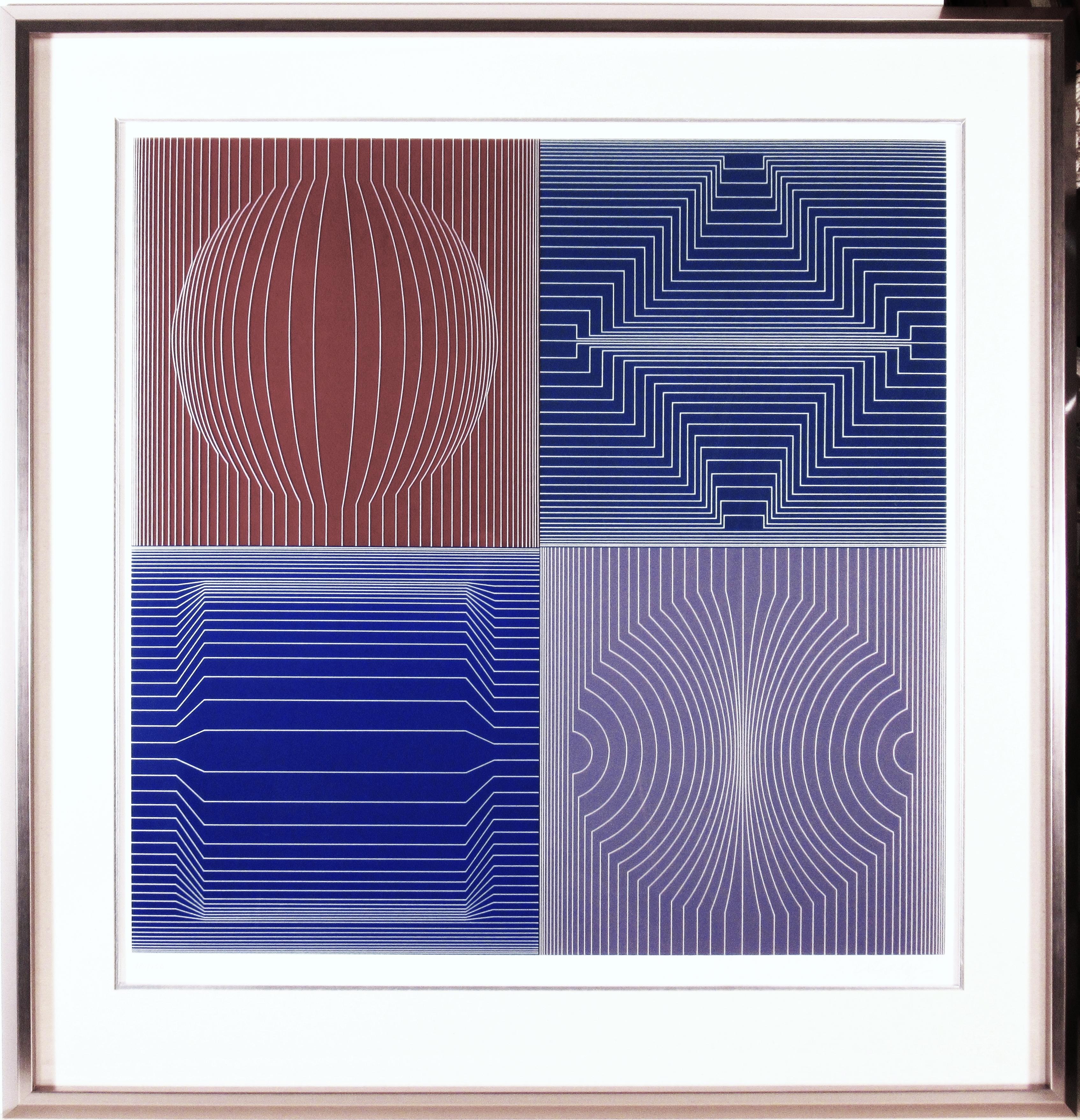 Victor Vasarely Abstract Print - Tokyo