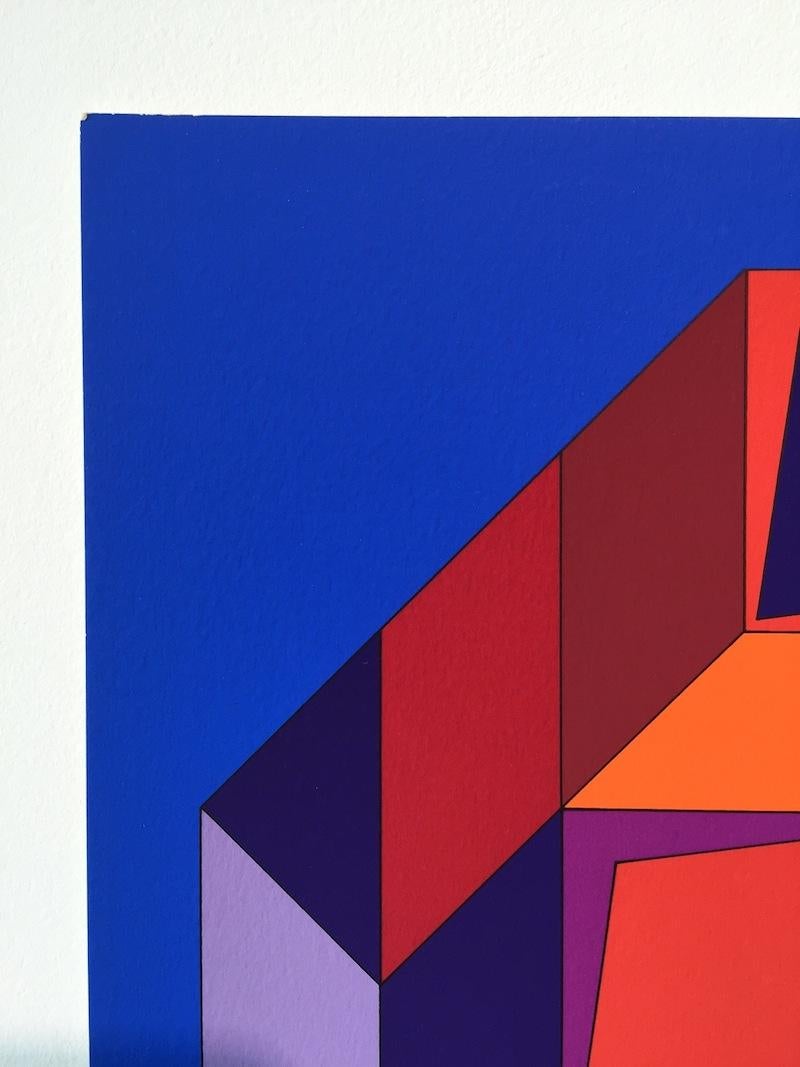 Sans titre #7 (bleu, rouge et violet) en vente 1