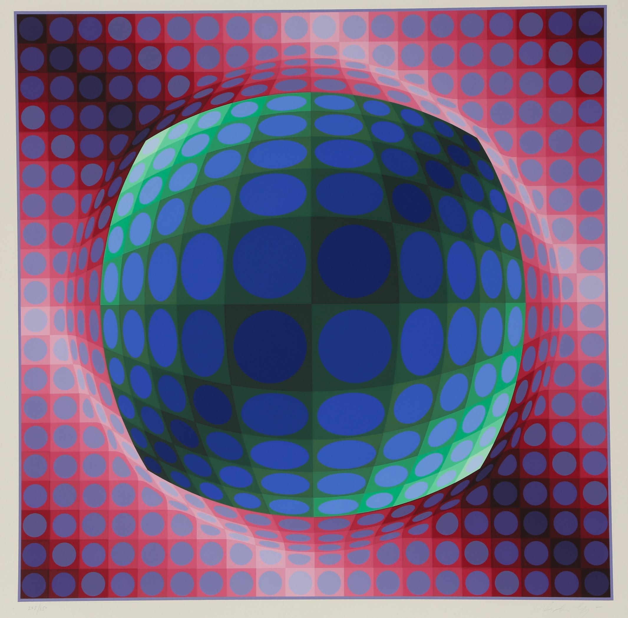 Victor Vasarely Abstract Print - Untitled