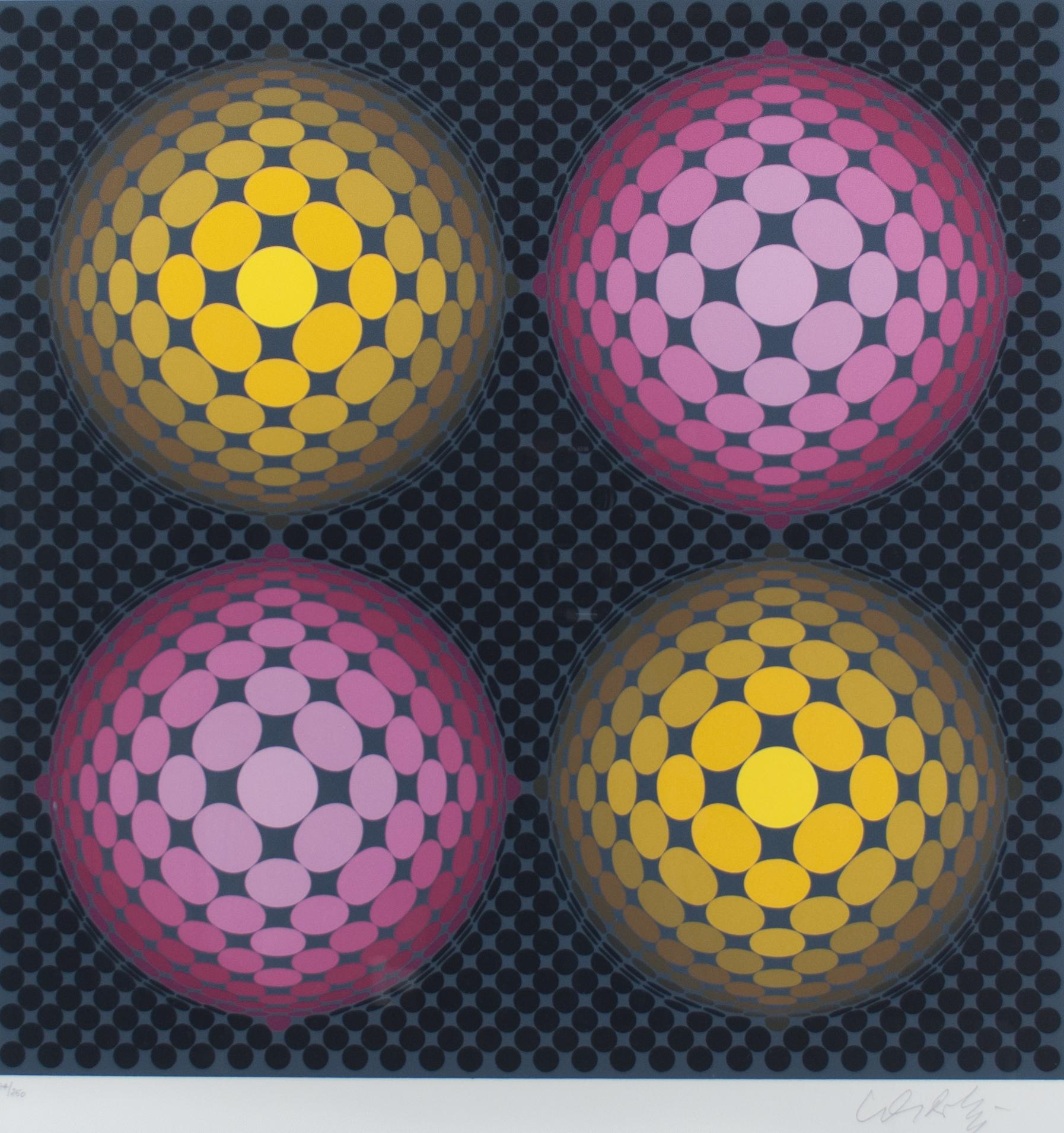 Victor Vasarely Abstract Print - Untitled