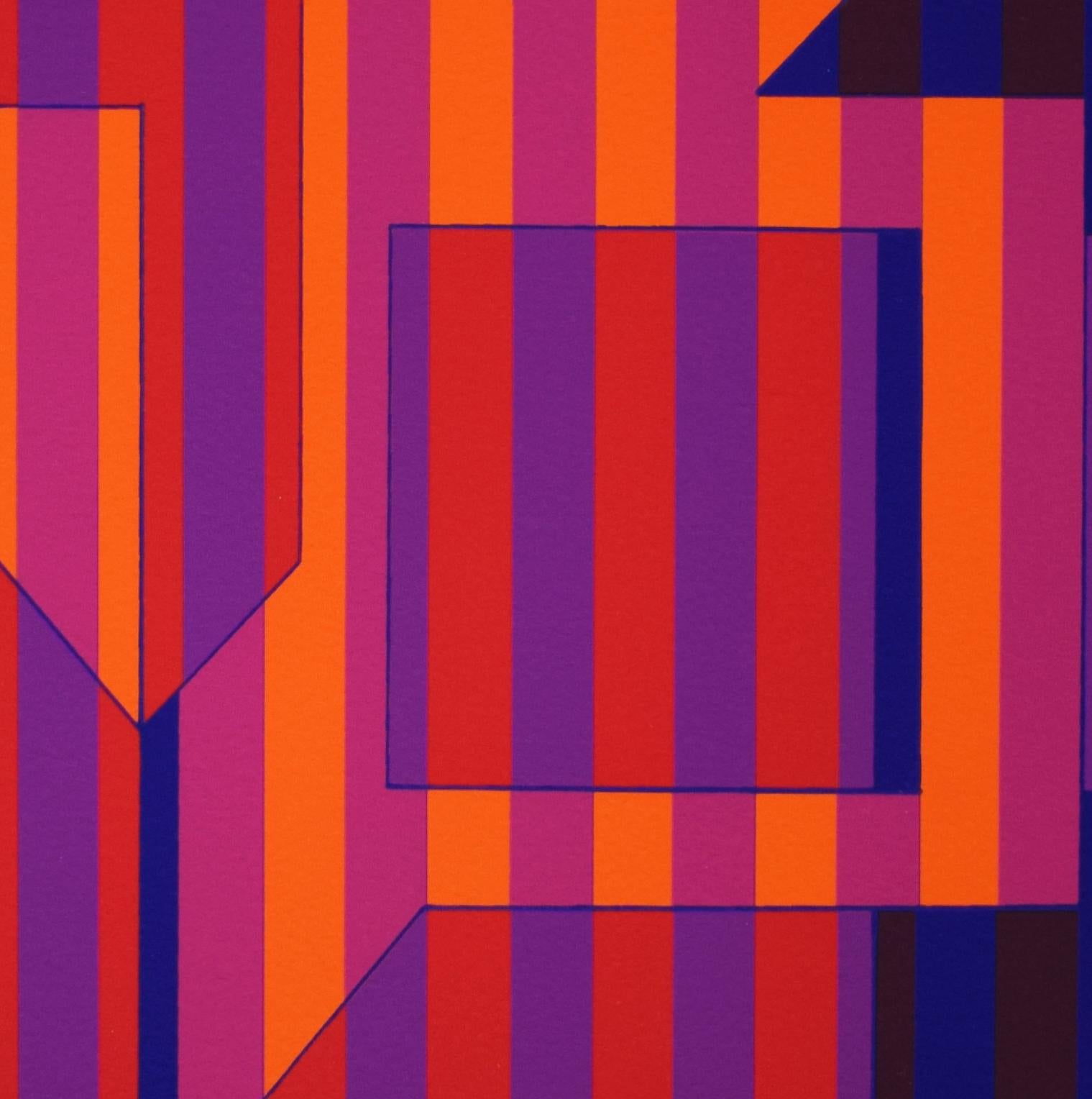 Questa serigrafia originale a colori è firmata a matita dall'artista 