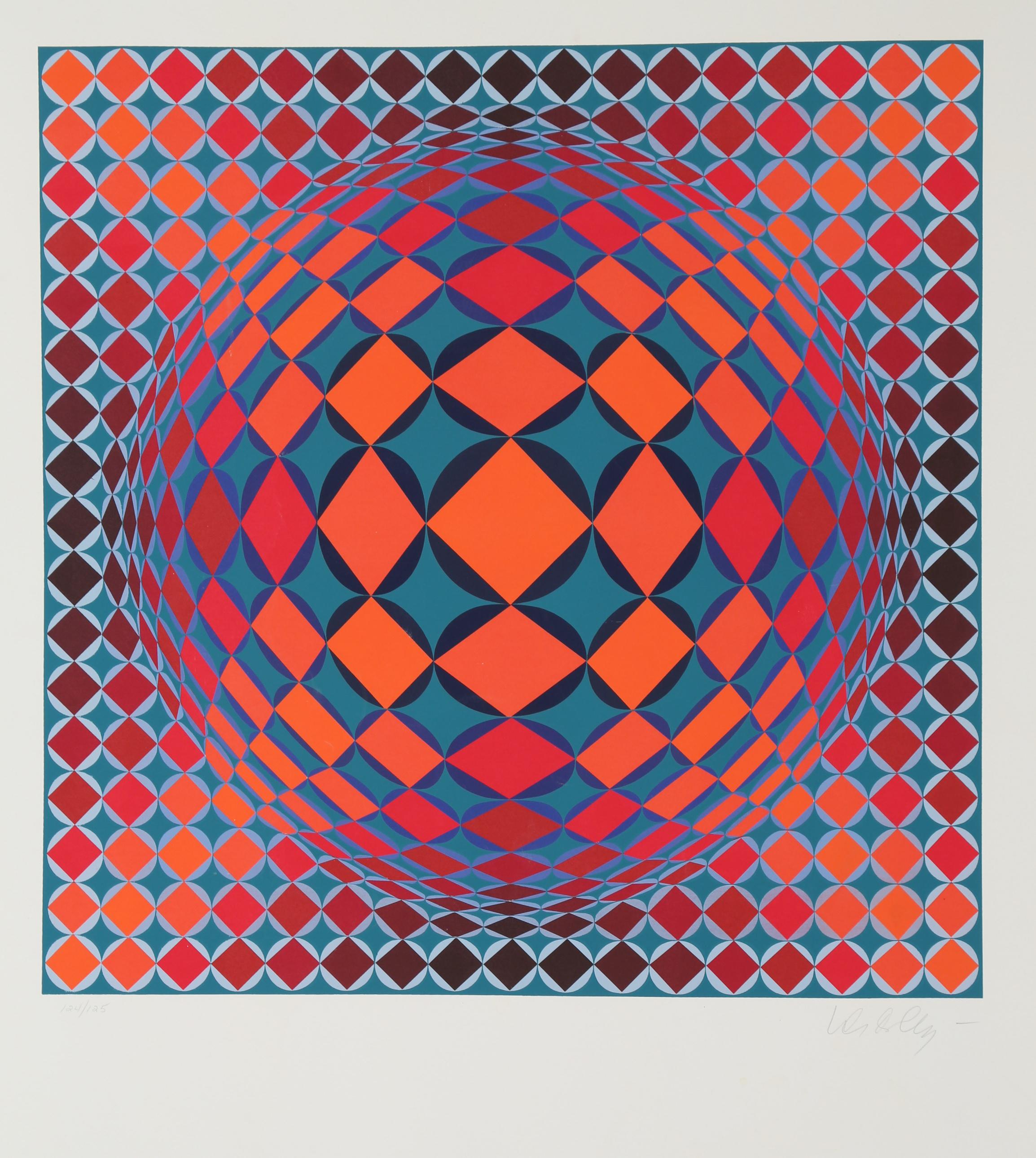 Victor Vasarely Abstract Print - Untitled, Op-Art
