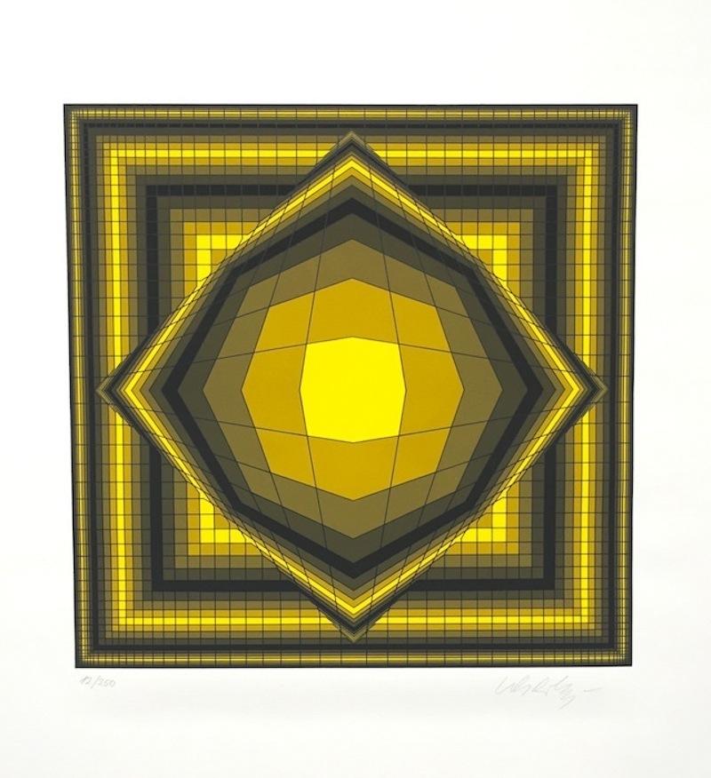 Untitled (Yellow)  - Print by Victor Vasarely