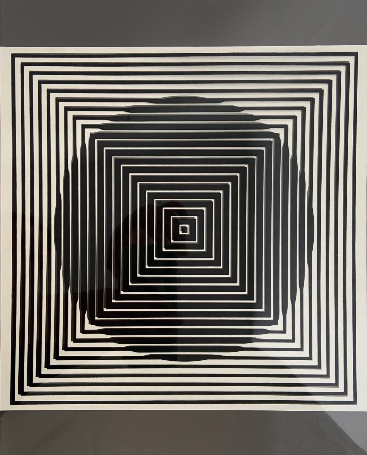 Vasarely, Composition, Oeuvres profondes cinétiques (after) - Print by Victor Vasarely