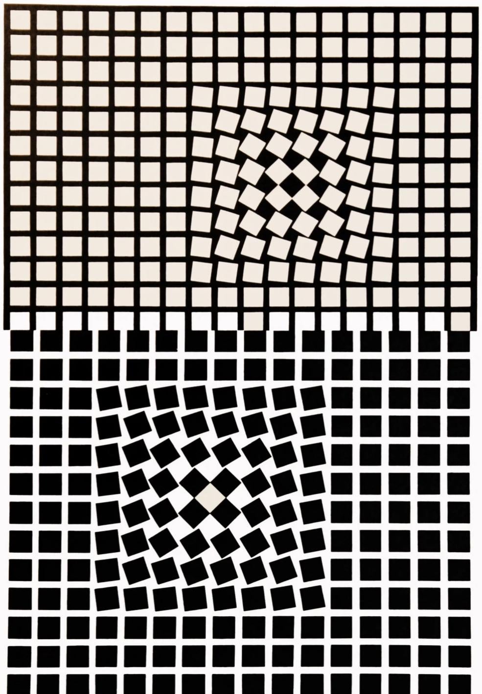 Victor Vasarely Abstract Print - Vasarely, Composition, Corpusculaires (after)