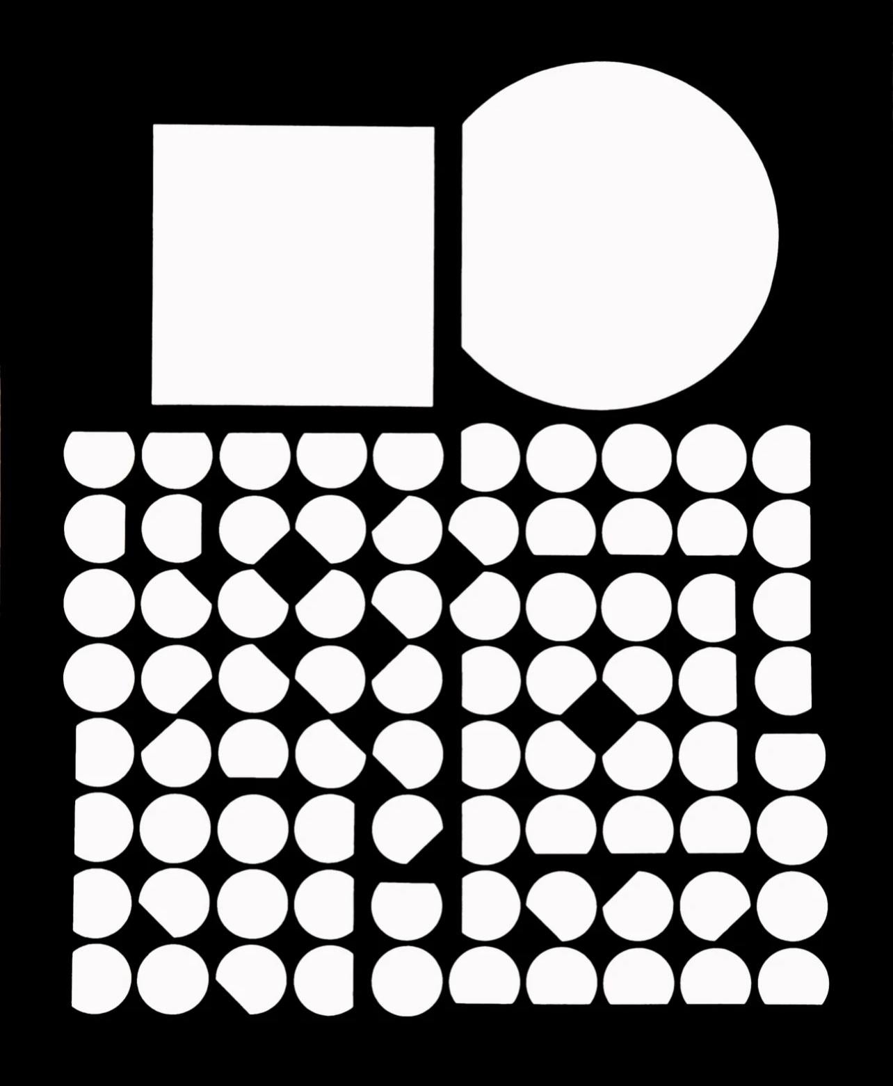 Vasarely, Composition, Corpusculaires (après)