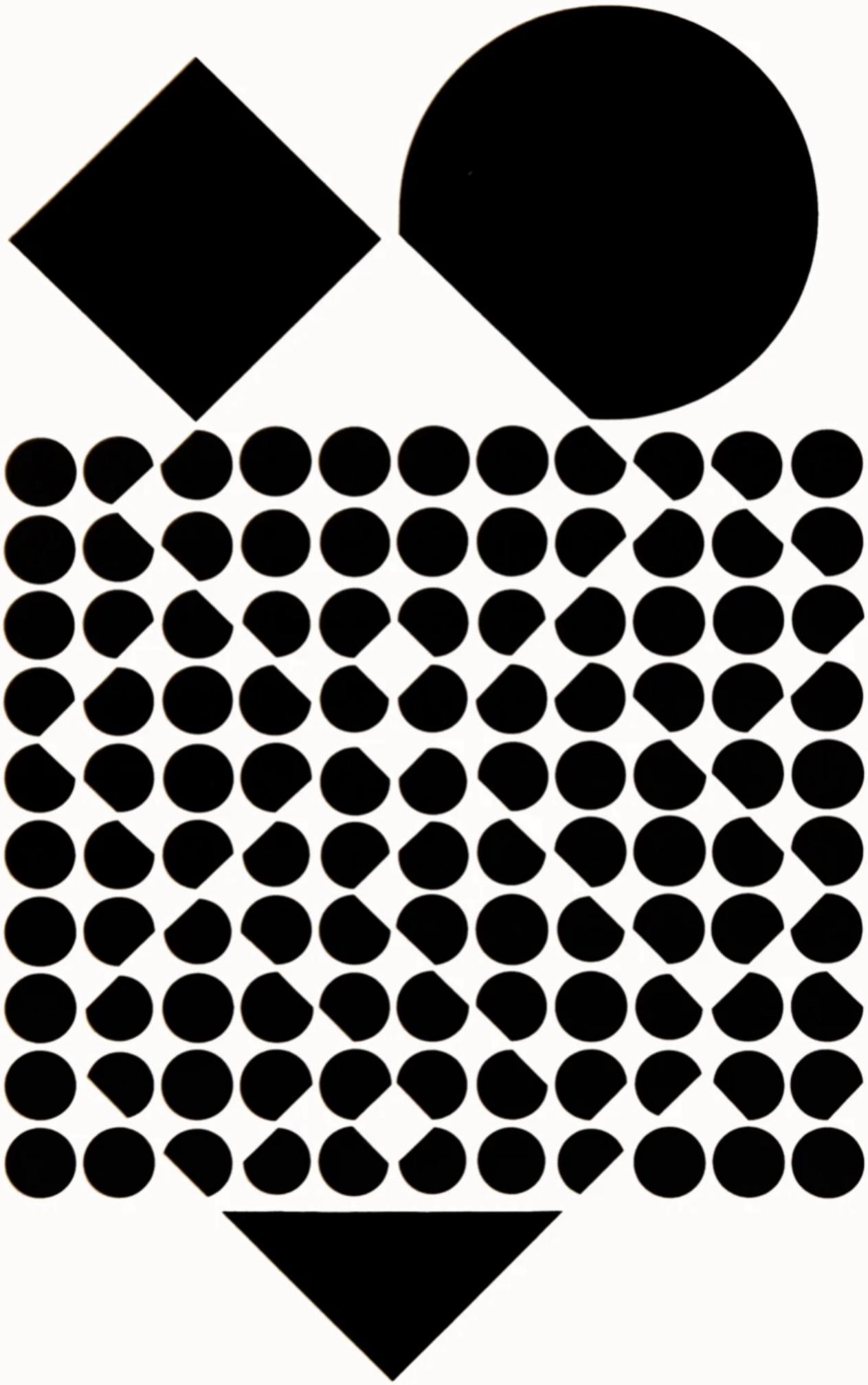 Vasarely, Komposition, Corpusculaires (später)