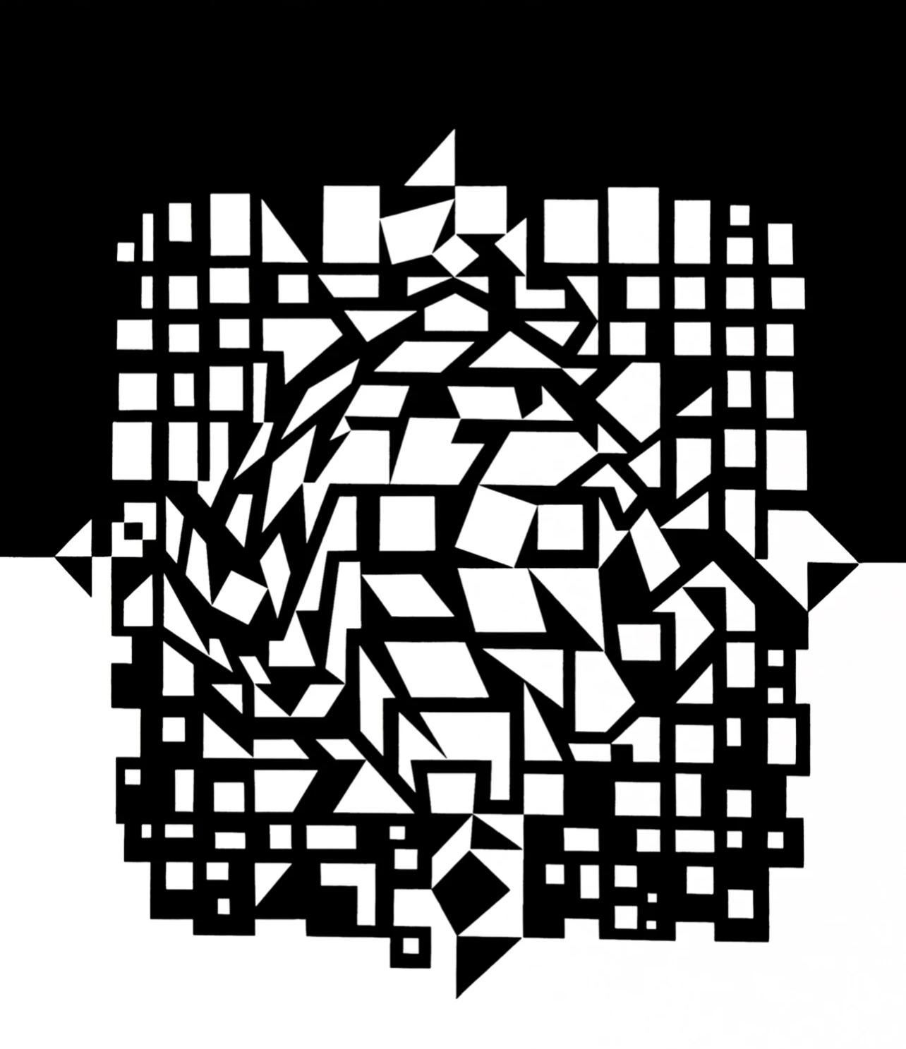 Vasarely, Composition, Croisées (after)