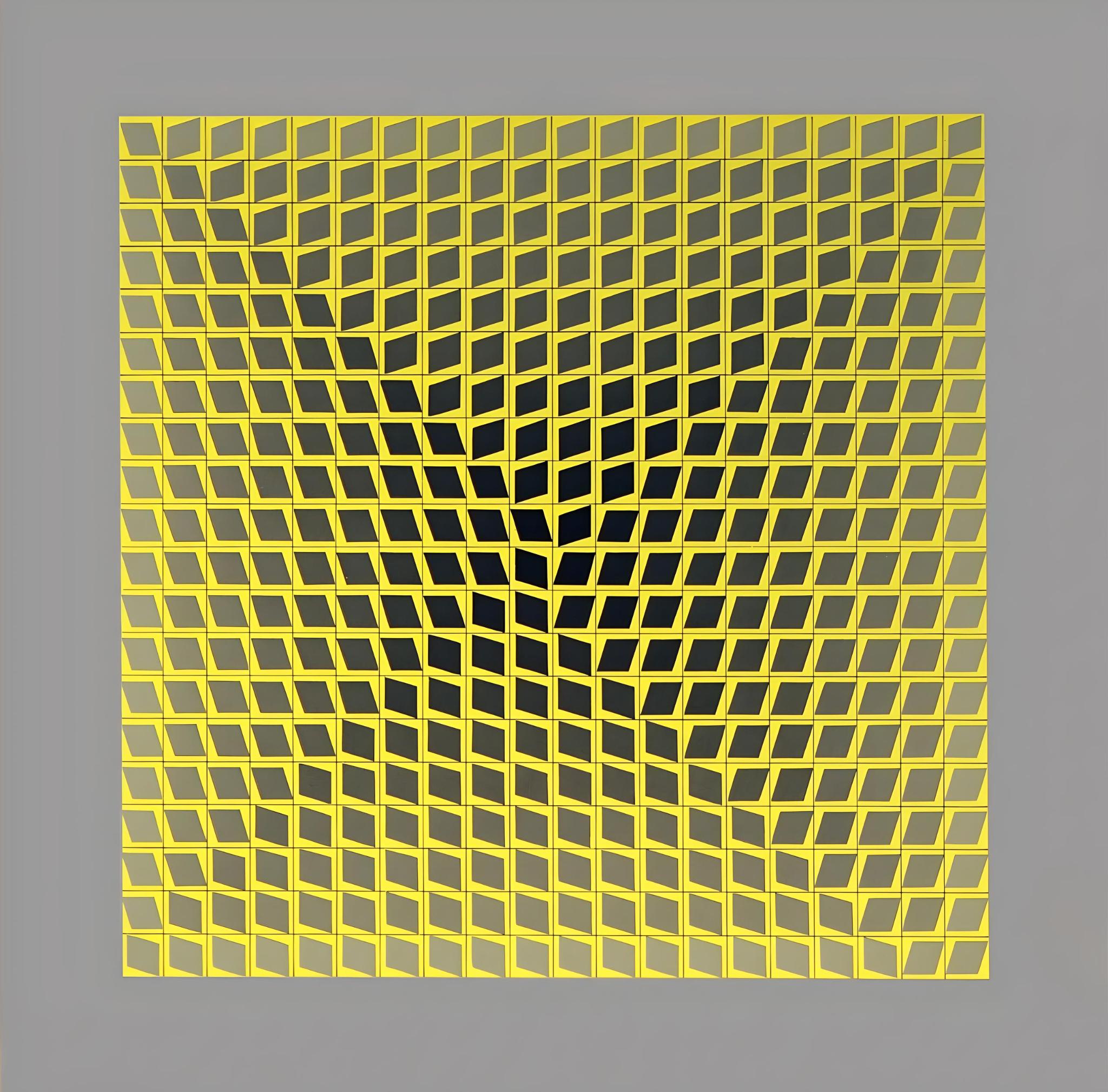 Victor Vasarely Abstract Print - Vasarely, Composition, CTA 102 (after)