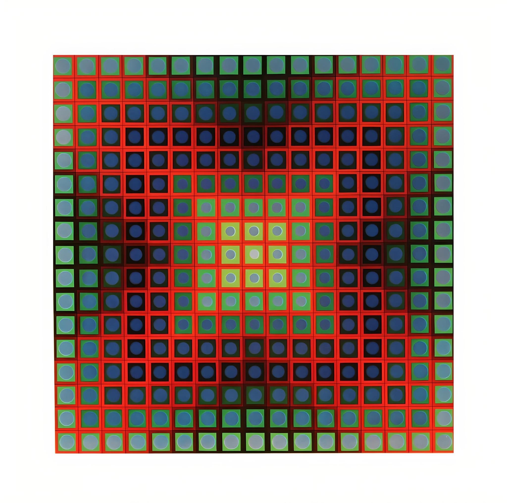 Vasarely, Composition, Folklore planétaire (after) - Print by Victor Vasarely