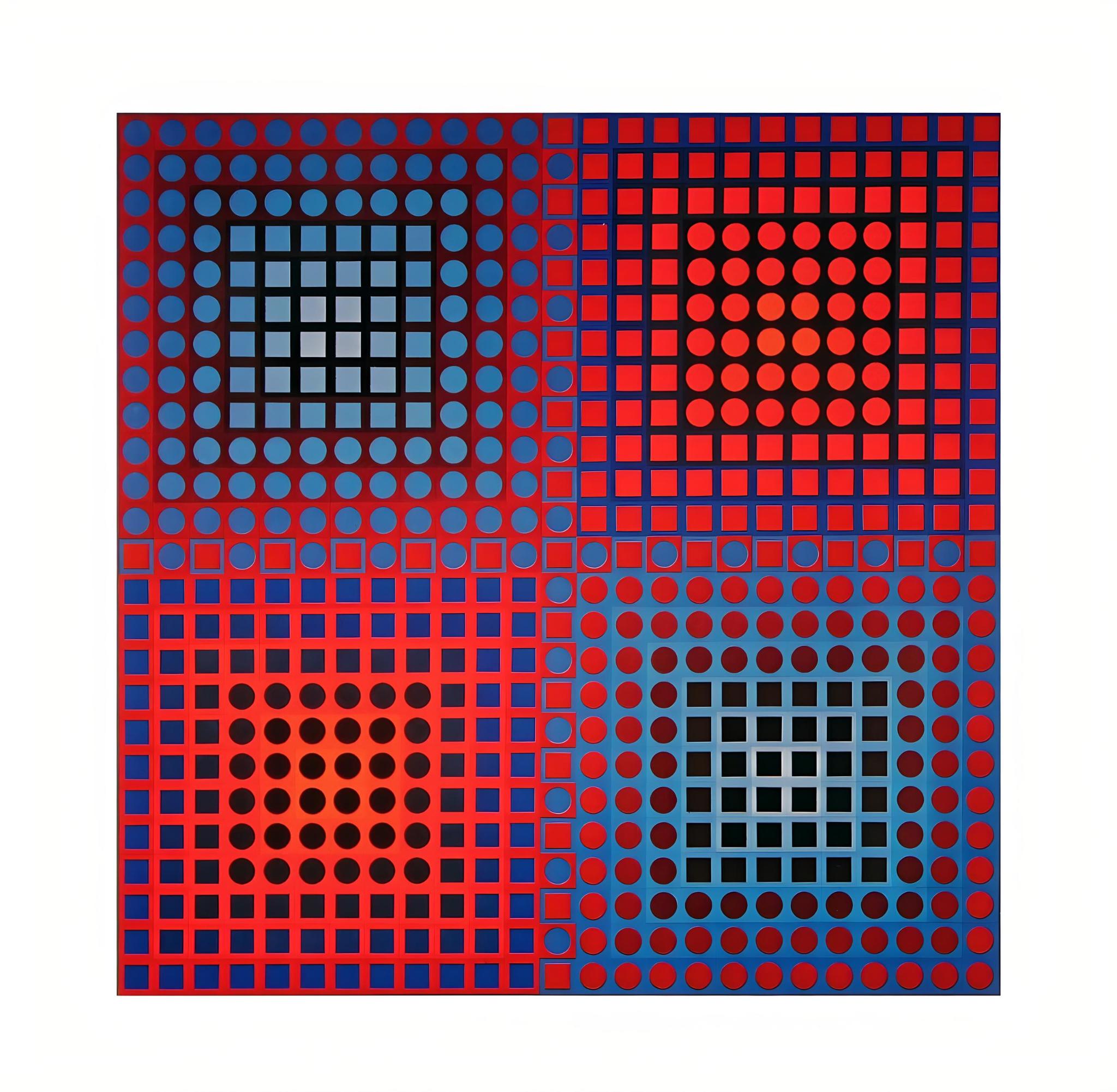 Vasarely, Composition, Folklore planétaire (after) - Print by Victor Vasarely