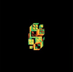Vasarely, Composition, Hommage à l'Hexagone (after)