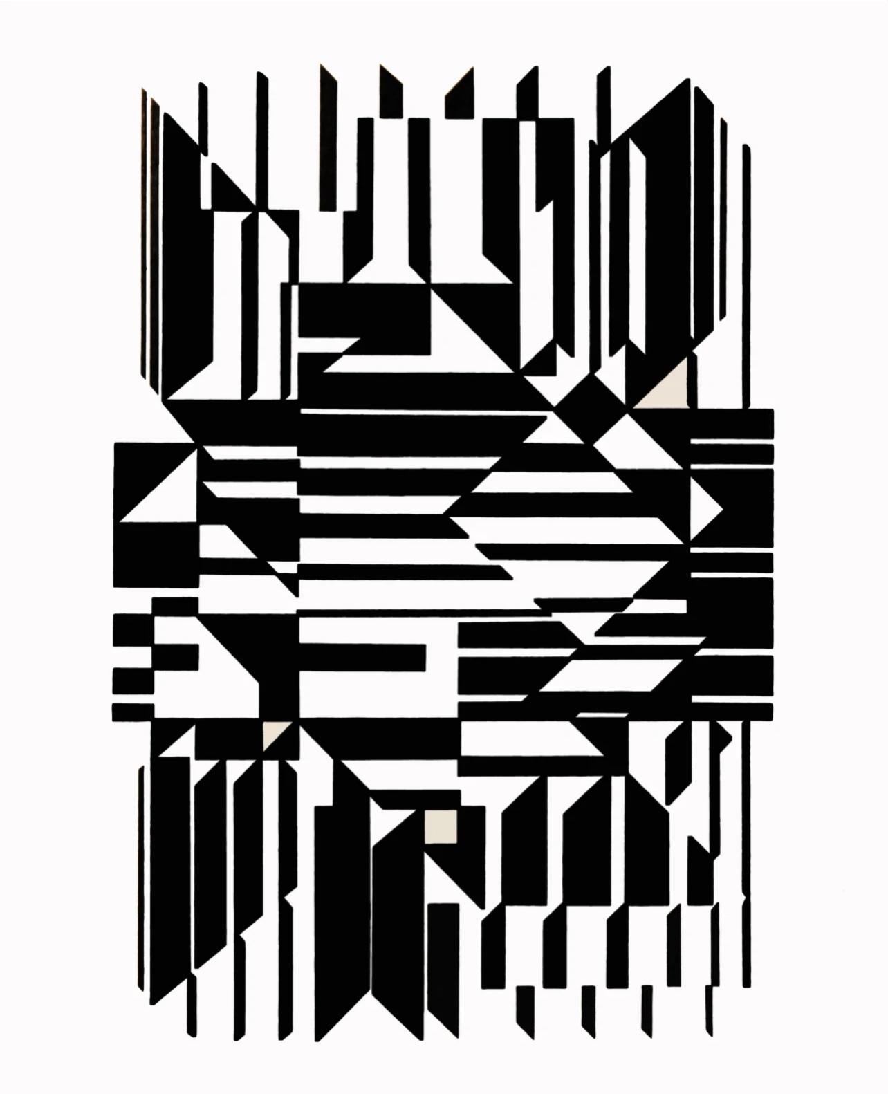 Vasarely, Composition, Linéaires (after) - Print by Victor Vasarely