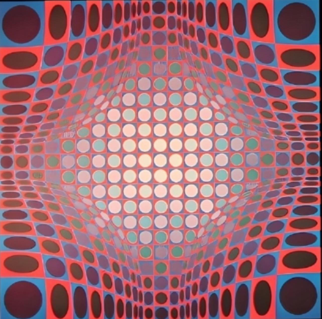 Vasarely, Composition, VEGA (after) - Op Art Print by Victor Vasarely