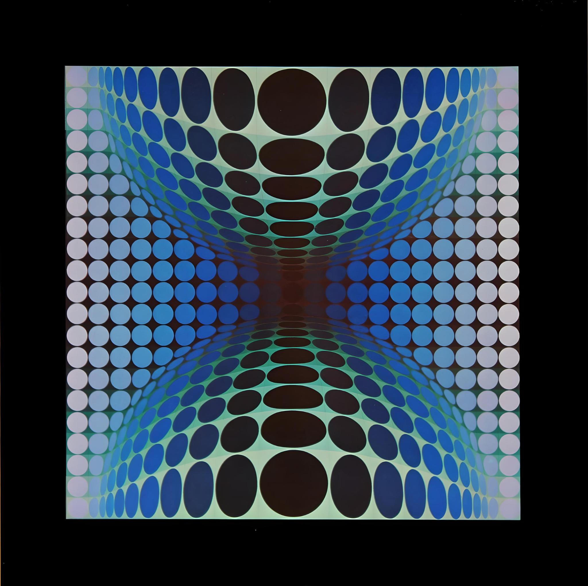 Abstract Print Victor Vasarely - Vasarely, Composition, VEGA (après)