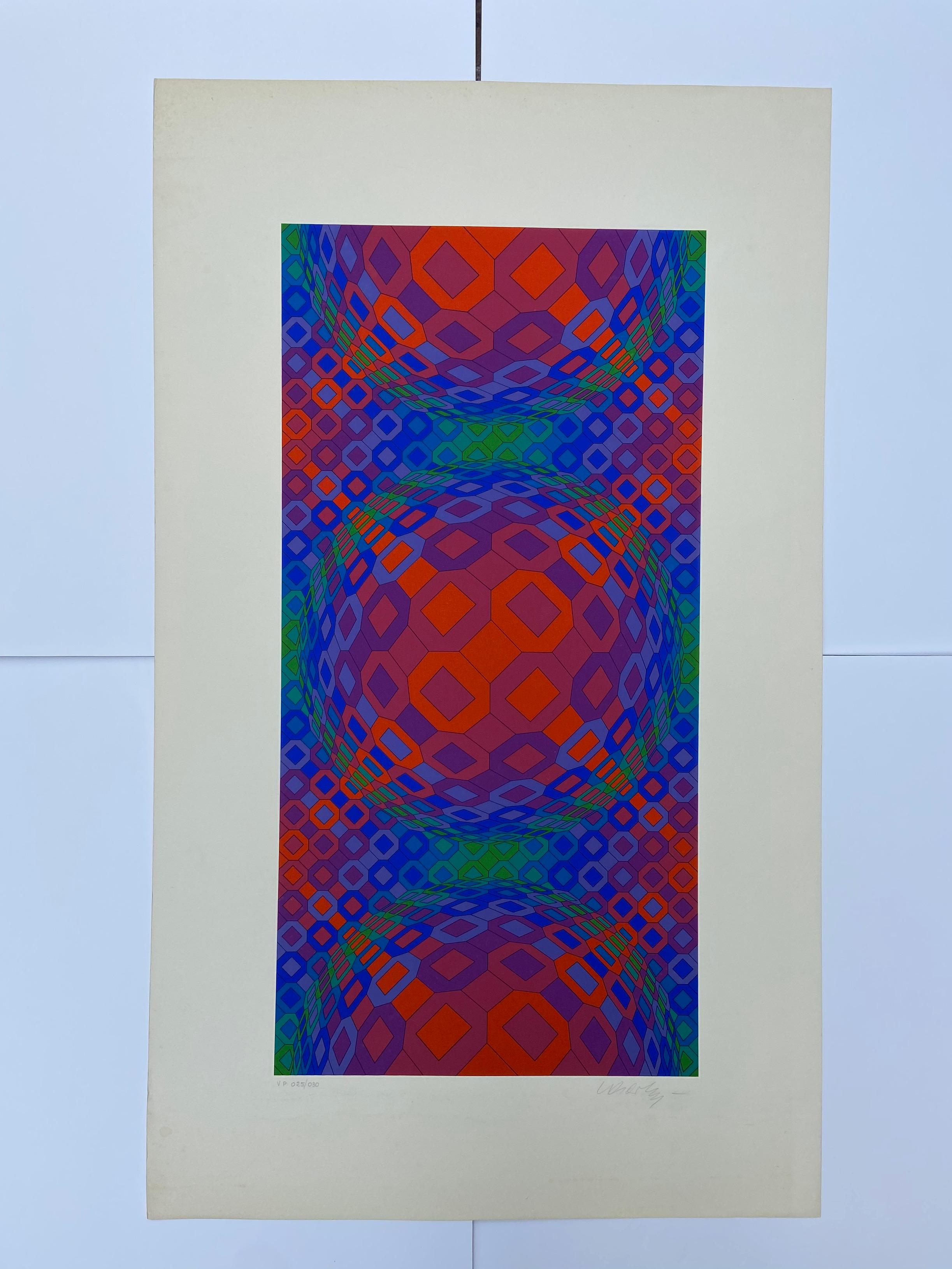 Victor Vasarely Abstract Print - Vasarely - Kinetics 1 - 1965