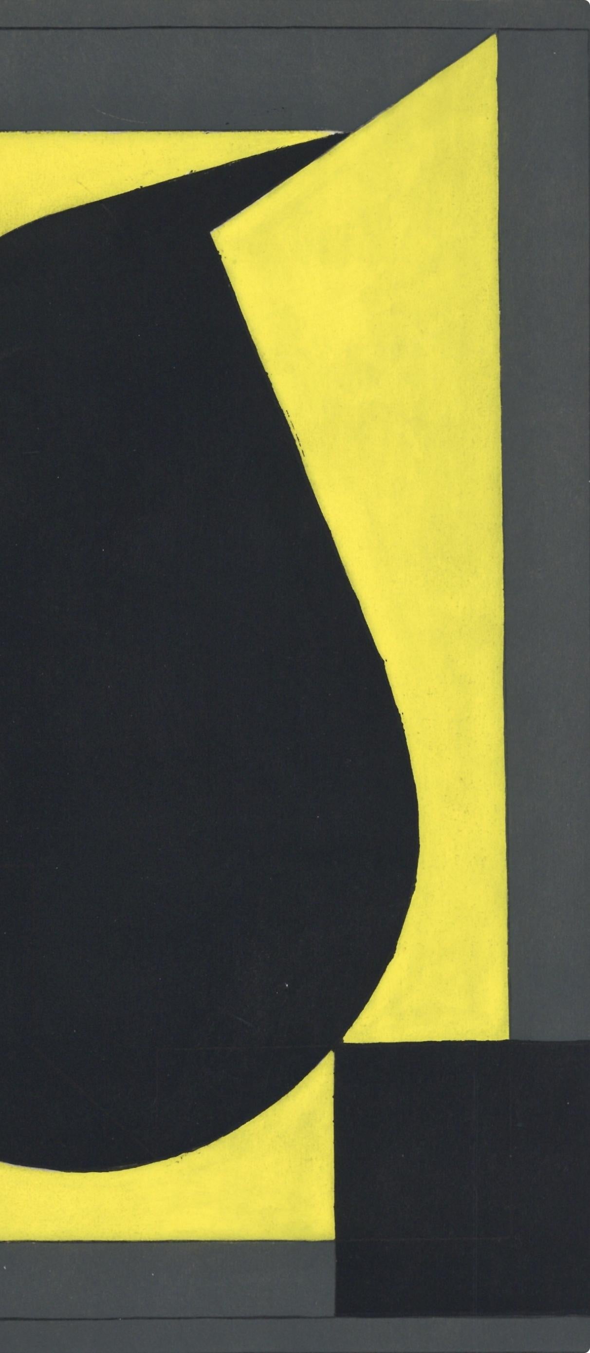 Vasarely, Pamir, XXe Siècle (after) - Noir Figurative Print par Victor Vasarely
