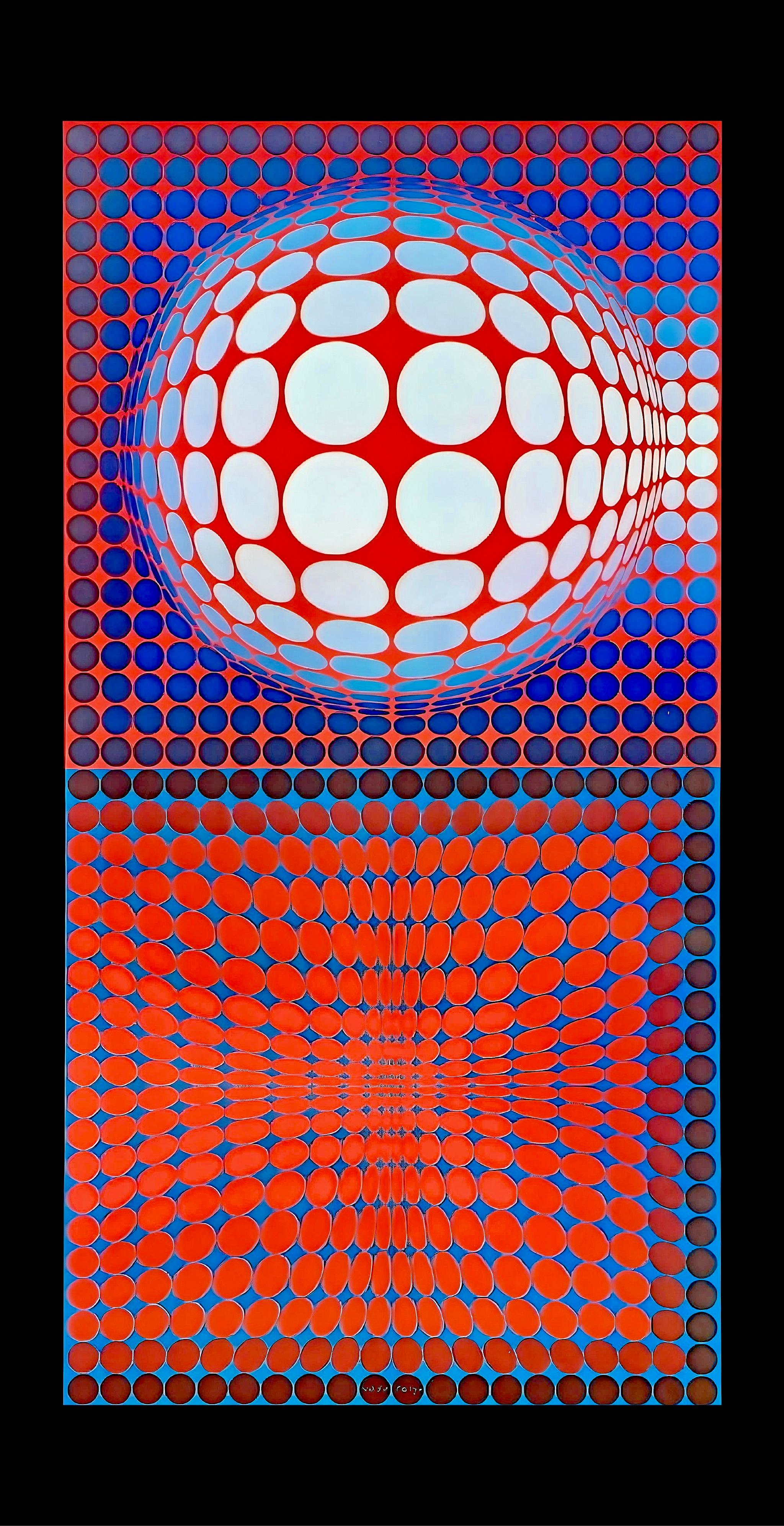 Victor Vasarely Abstract Print - Vasarely, VP - HOST (after)