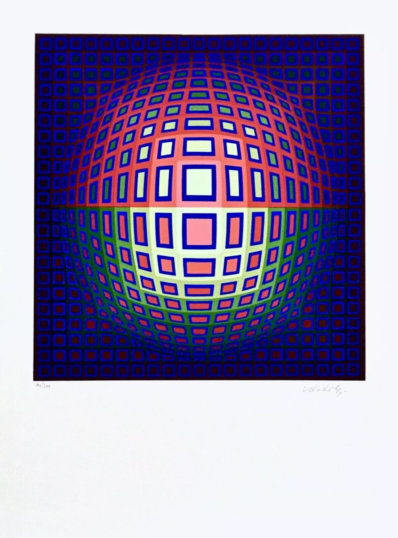 Vega Blau, Victor Vasarely im Angebot 1