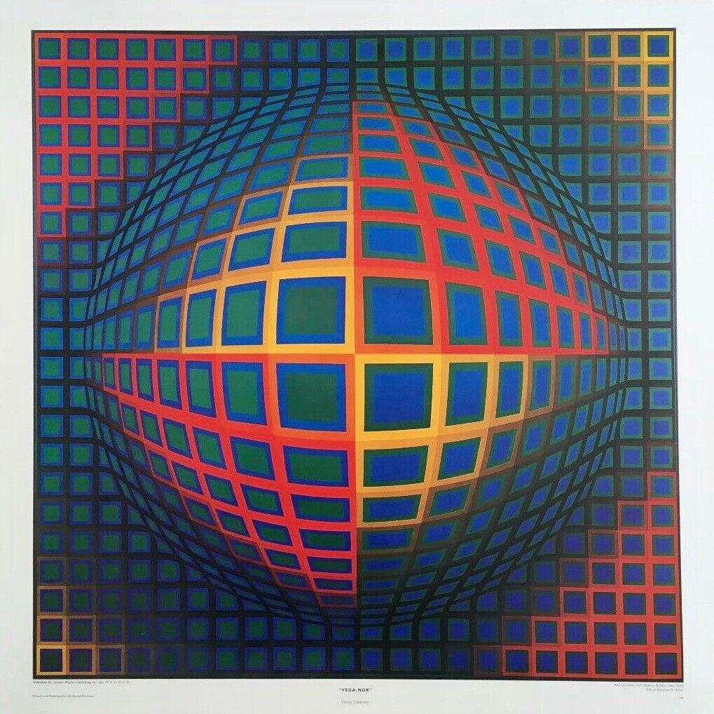 Victor Vasarely Abstract Print - VEGA NOR, Exhibition Poster