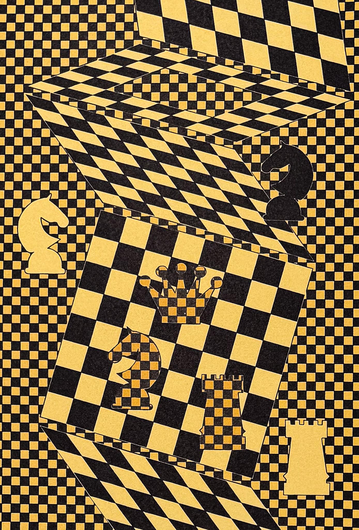 Victor Vasarely (1906–1997) - ECHIQUIER - Lithograph on BFK Rives paper - 1935 For Sale 3