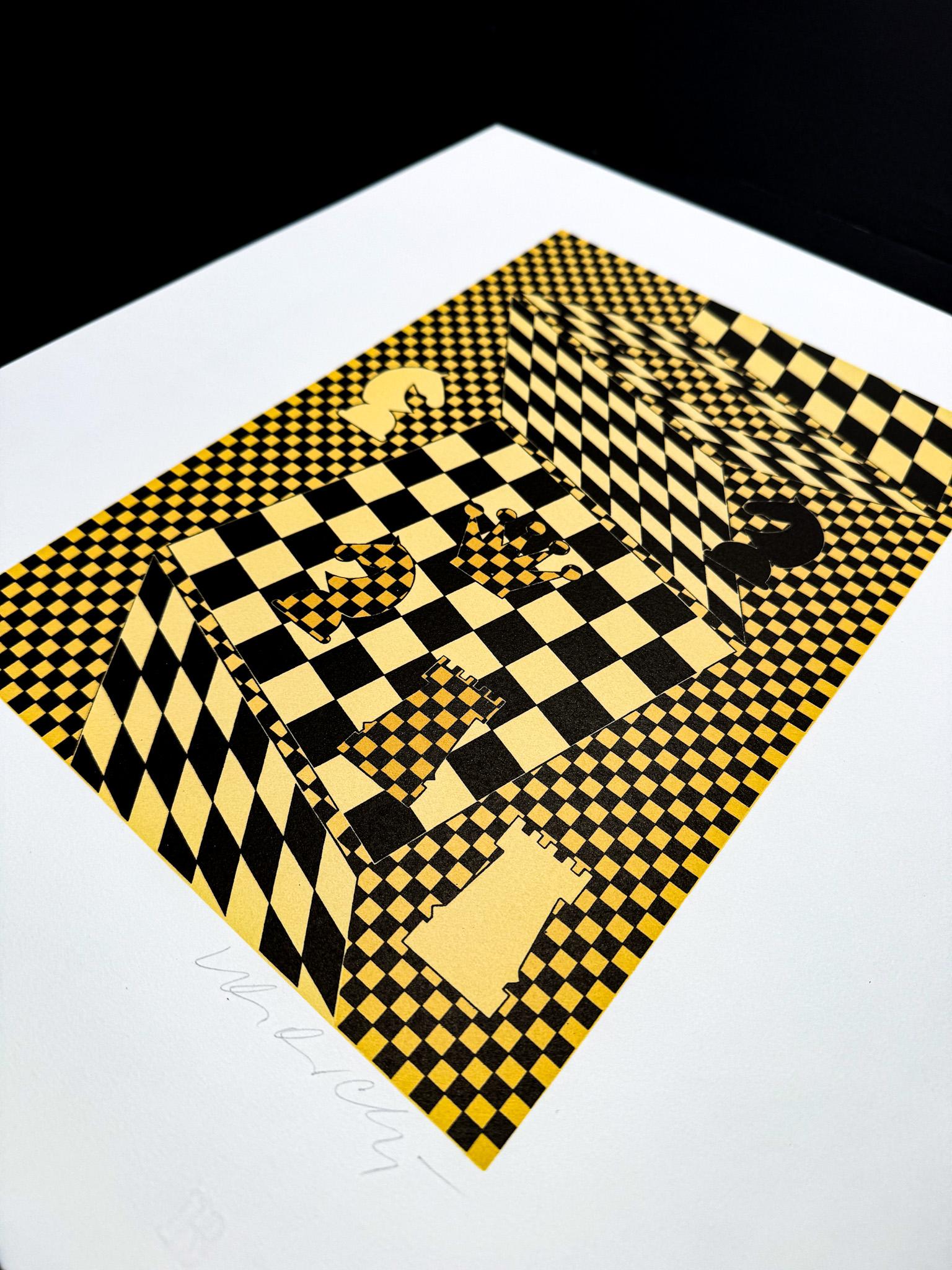 Victor Vasarely (1906–1997) - ECHIQUIER - Lithograph on BFK Rives paper - 1935 For Sale 6