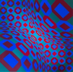 Victor Vasarely (1906–1997) - Optical composition - Color lithograph on paper