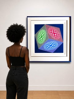 Victor Vasarely (1906–1997) - Paula - Color silkscreen on wove paper - 1989
