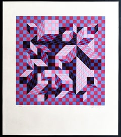 Victor Vasarely (1906–1997) – Quivar-Na – Color silkscreen on paper – 1977