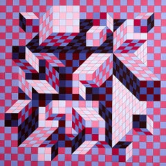 Victor Vasarely (1906–1997) – Quivar-Na – Color silkscreen on paper – 1977
