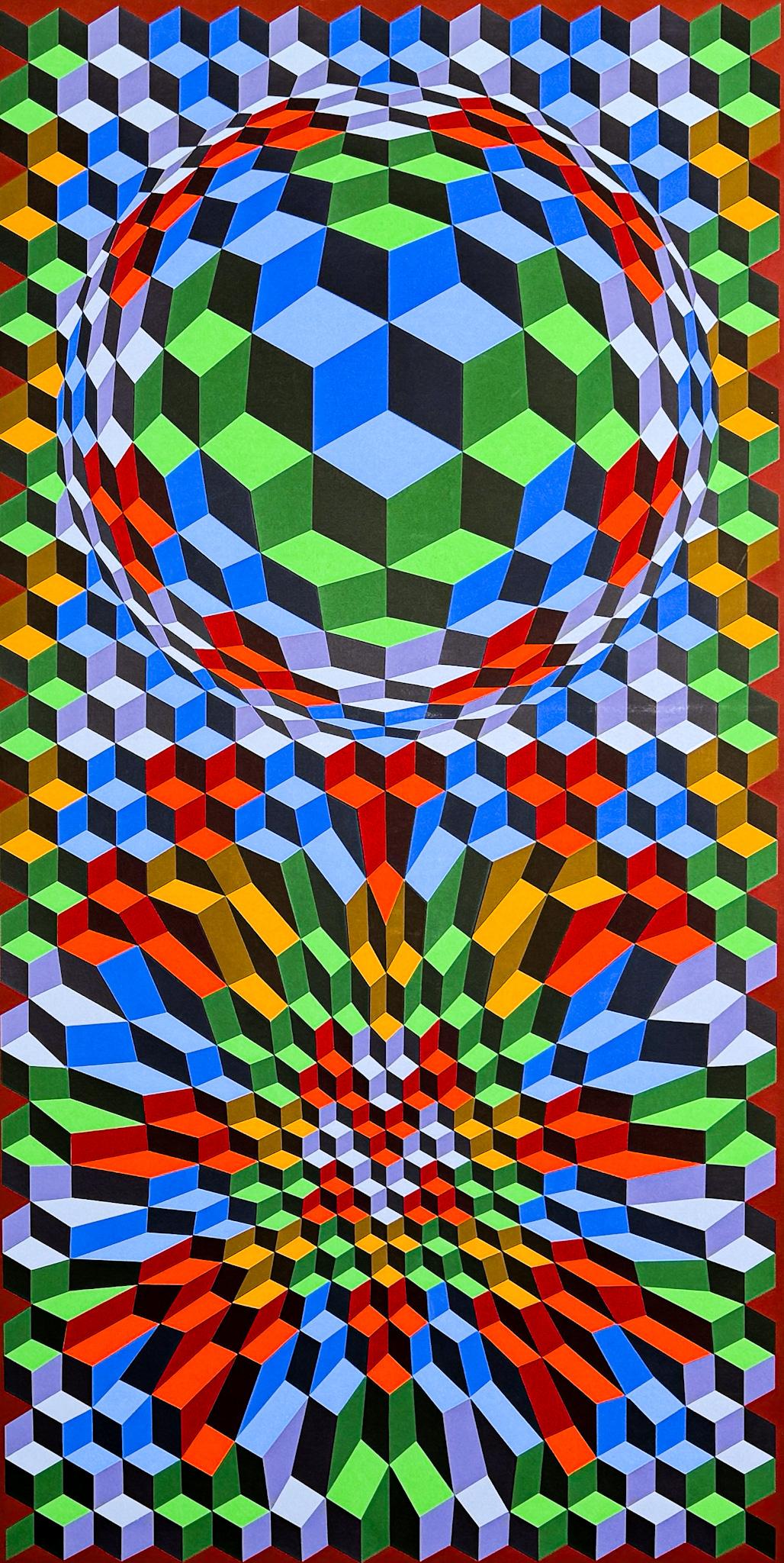 Victor Vasarely (1906–1997) - Colour serigraphy on cotton wove paper - 1970 For Sale 2
