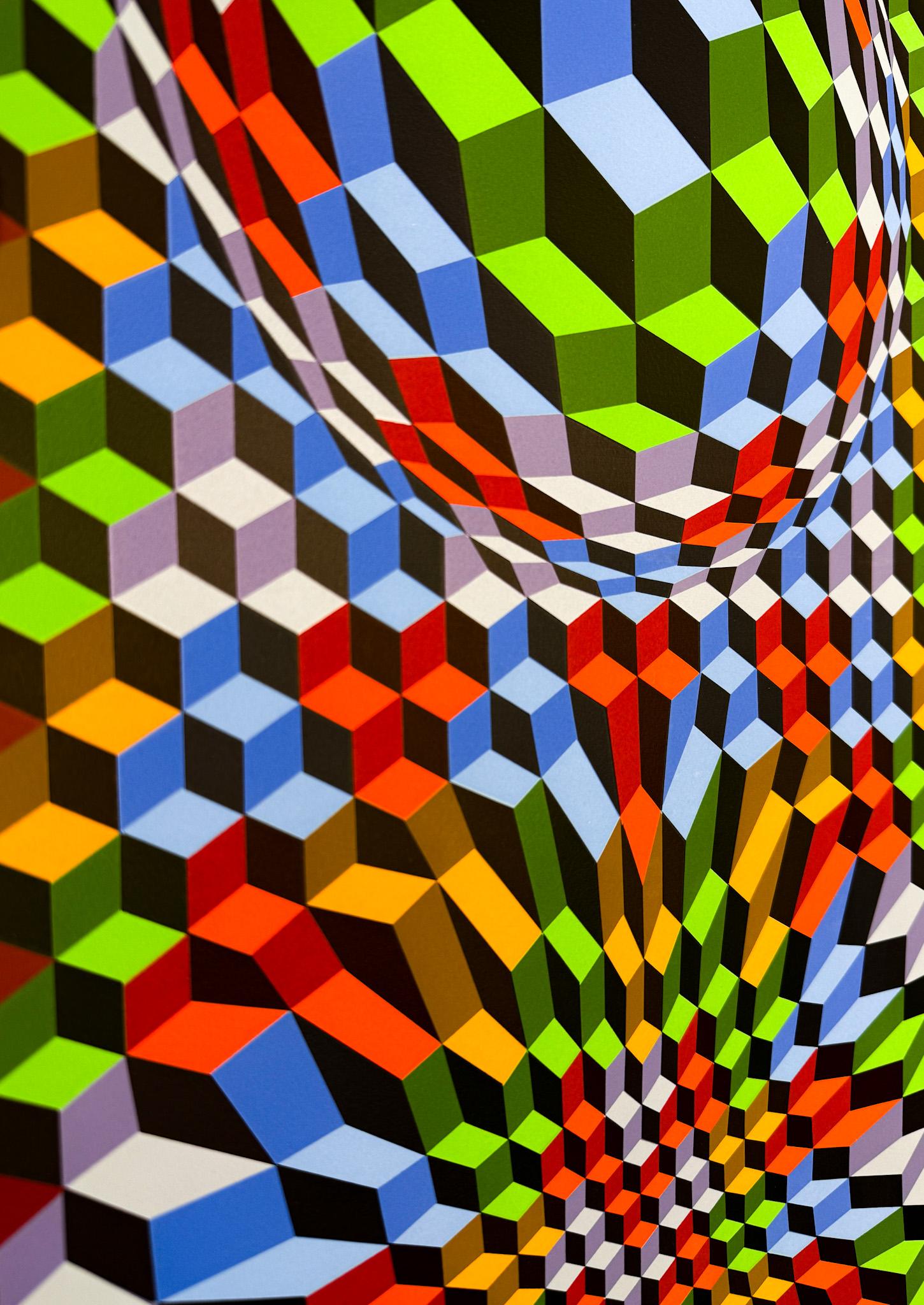 Victor Vasarely (1906–1997) - Colour serigraphy on cotton wove paper - 1970 For Sale 4